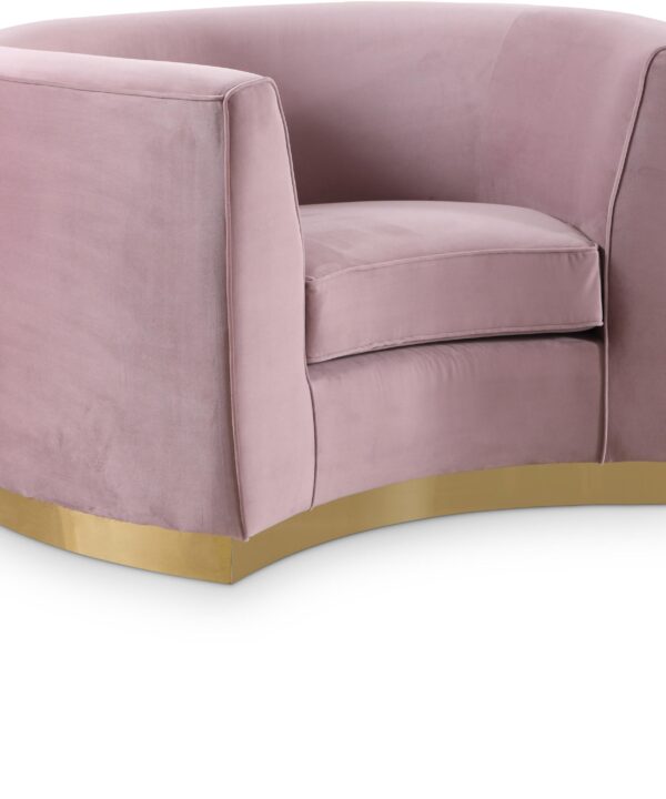 Julian Pink Velvet Chair - Luxe Home Furnishings (Jersey City, NJ)