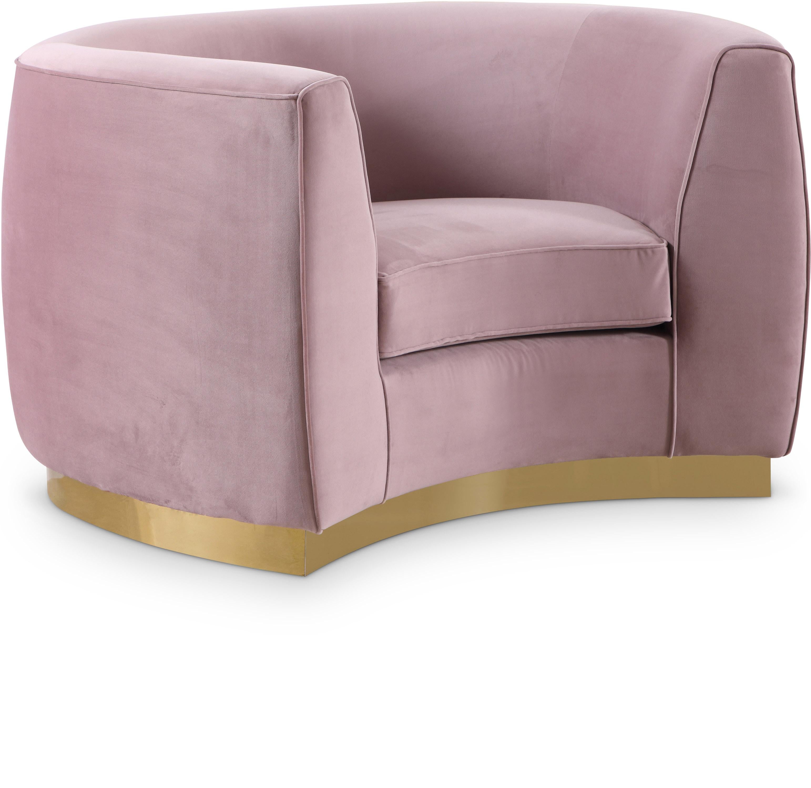 Julian Pink Velvet Chair - Luxe Home Furnishings (Jersey City, NJ)