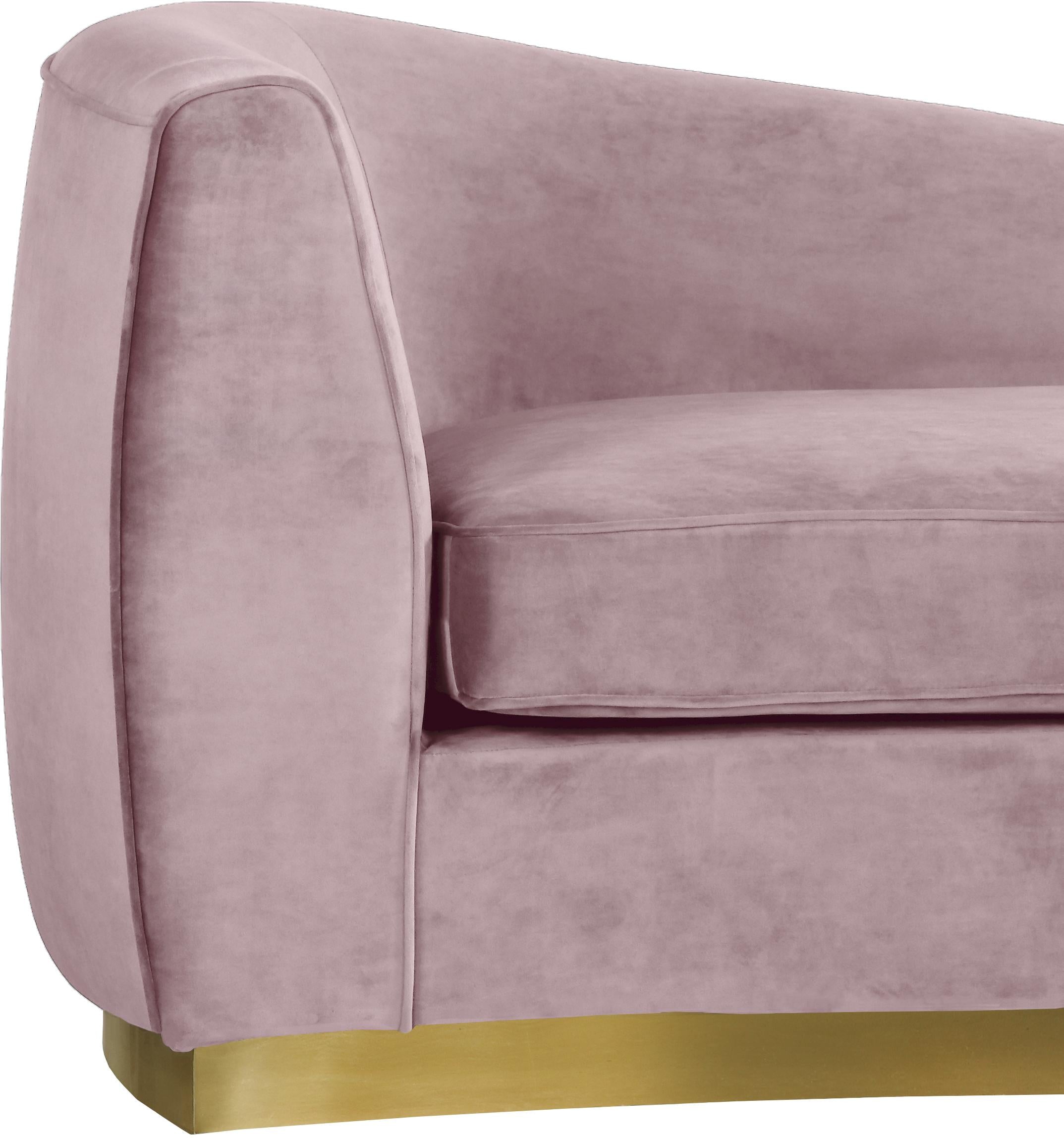 Julian Pink Velvet Chaise - Luxe Home Furnishings (Jersey City, NJ)