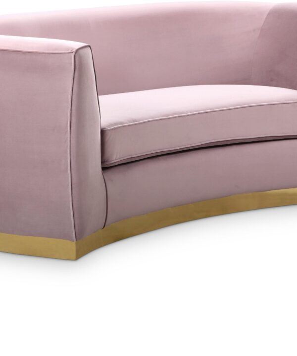 Julian Pink Velvet Loveseat - Luxe Home Furnishings (Jersey City, NJ)