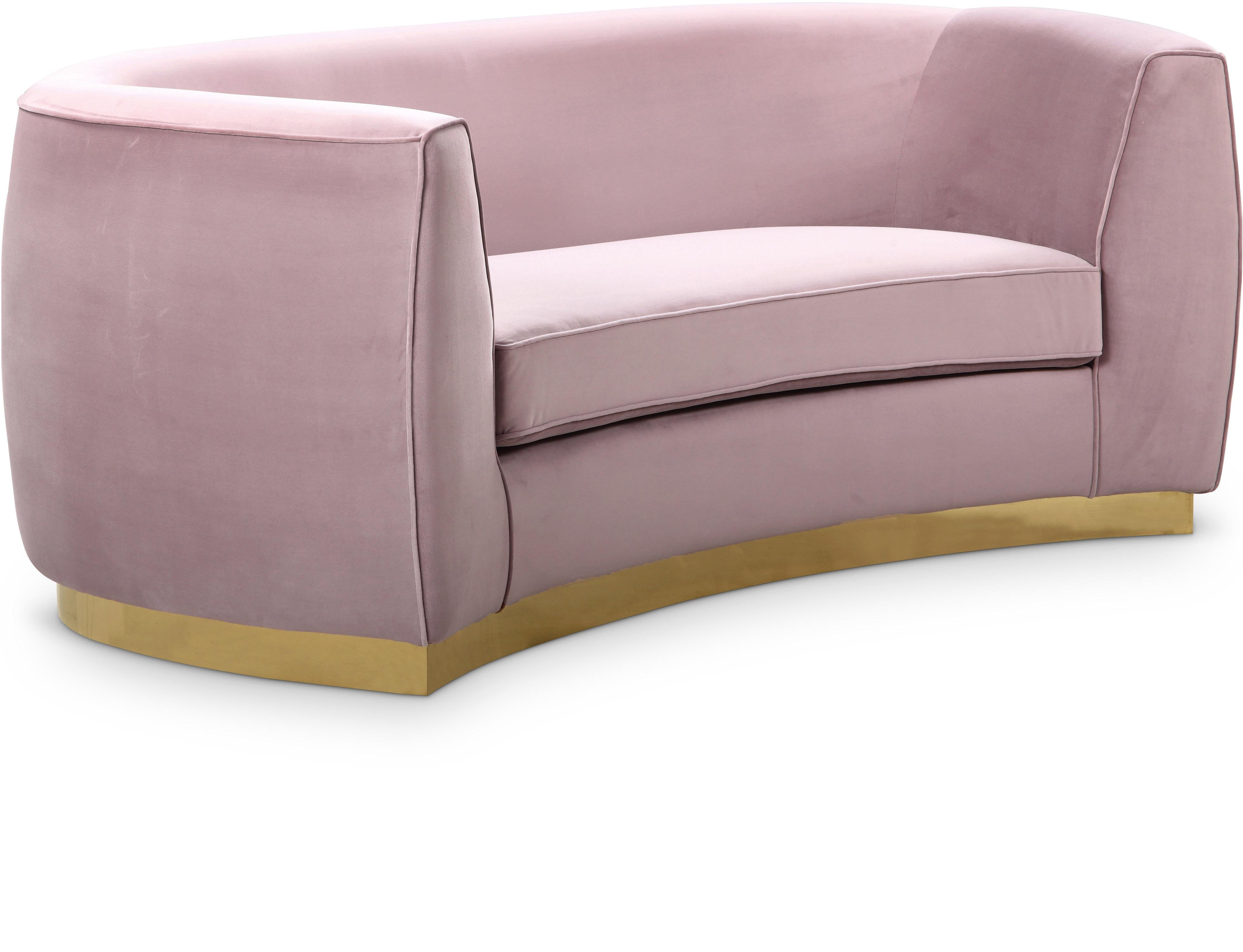 Julian Pink Velvet Loveseat - Luxe Home Furnishings (Jersey City, NJ)