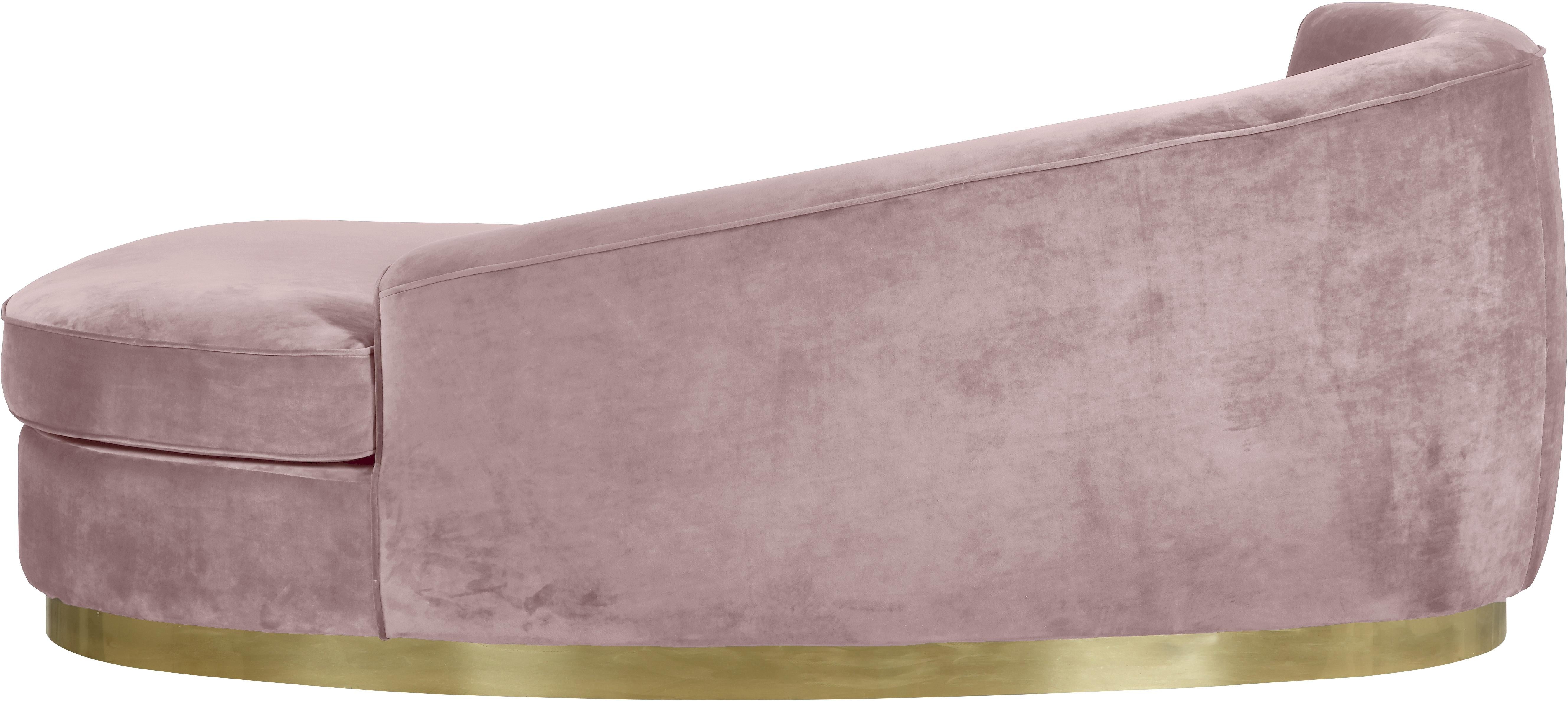 Julian Pink Velvet Chaise - Luxe Home Furnishings (Jersey City, NJ)