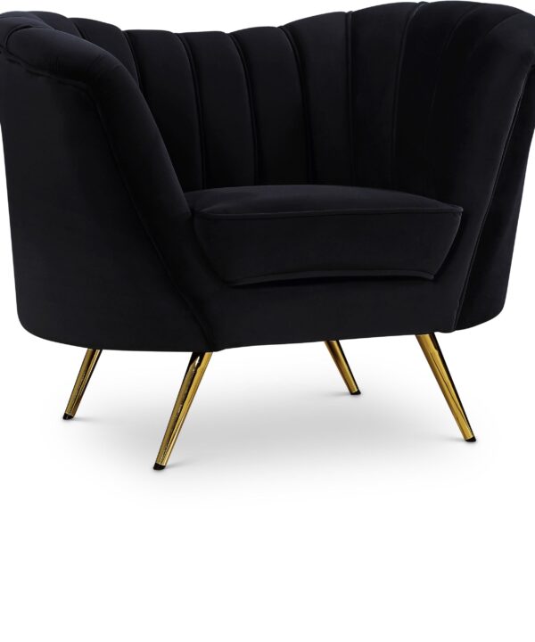 Margo Black Velvet Chair - Luxe Home Furnishings (Jersey City, NJ)