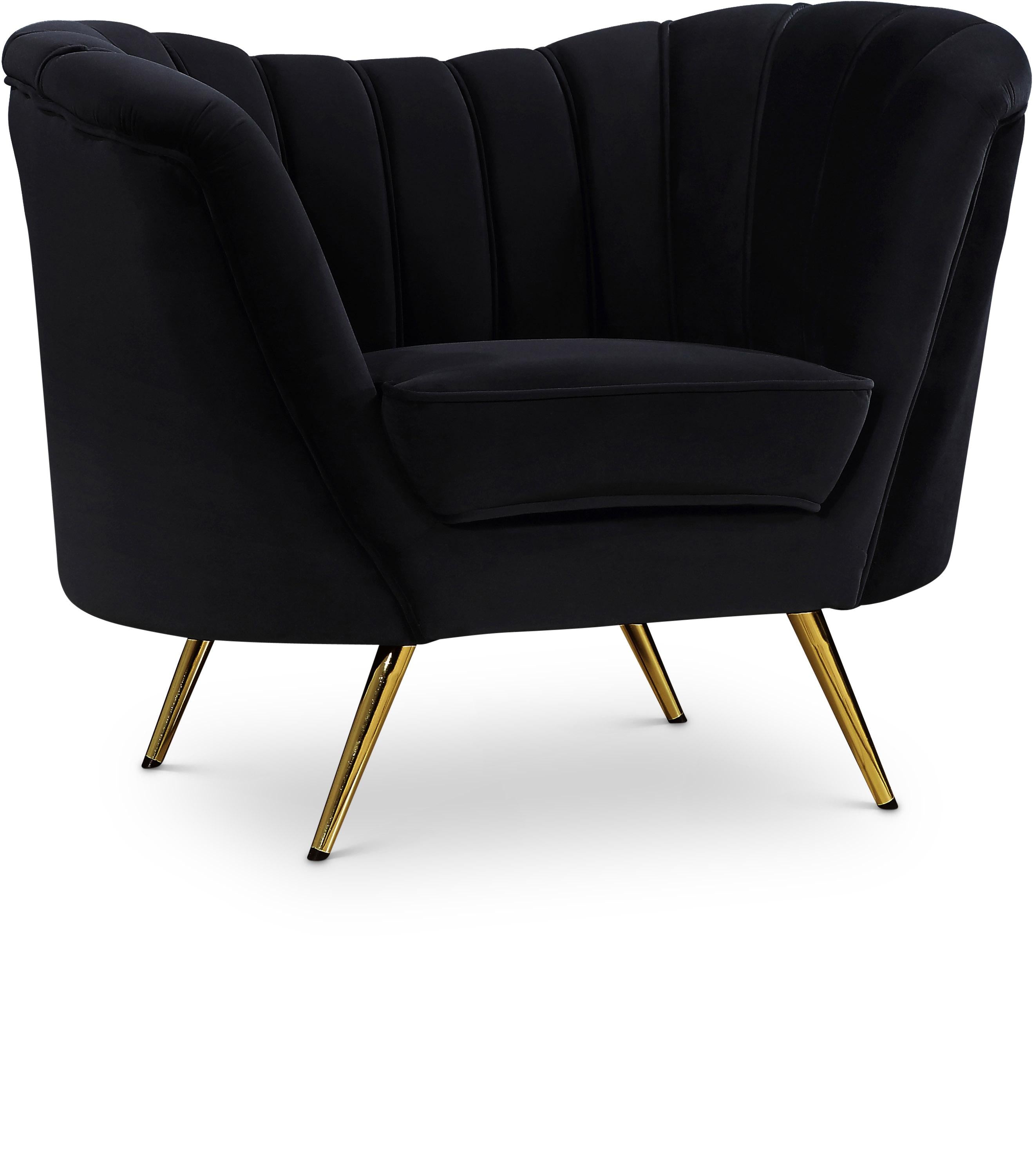 Margo Black Velvet Chair - Luxe Home Furnishings (Jersey City, NJ)