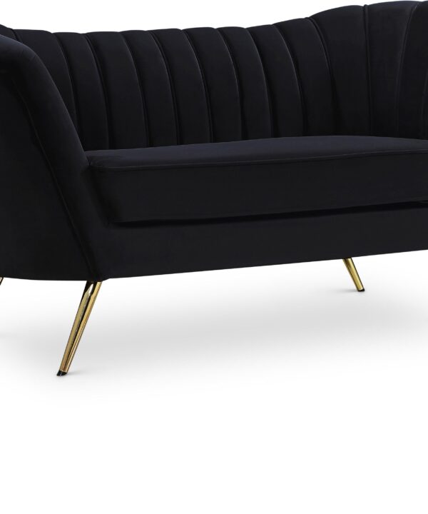 Margo Black Velvet Loveseat - Luxe Home Furnishings (Jersey City, NJ)