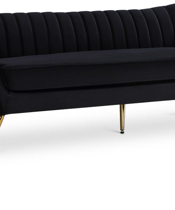 Margo Black Velvet Sofa - Luxe Home Furnishings (Jersey City, NJ)