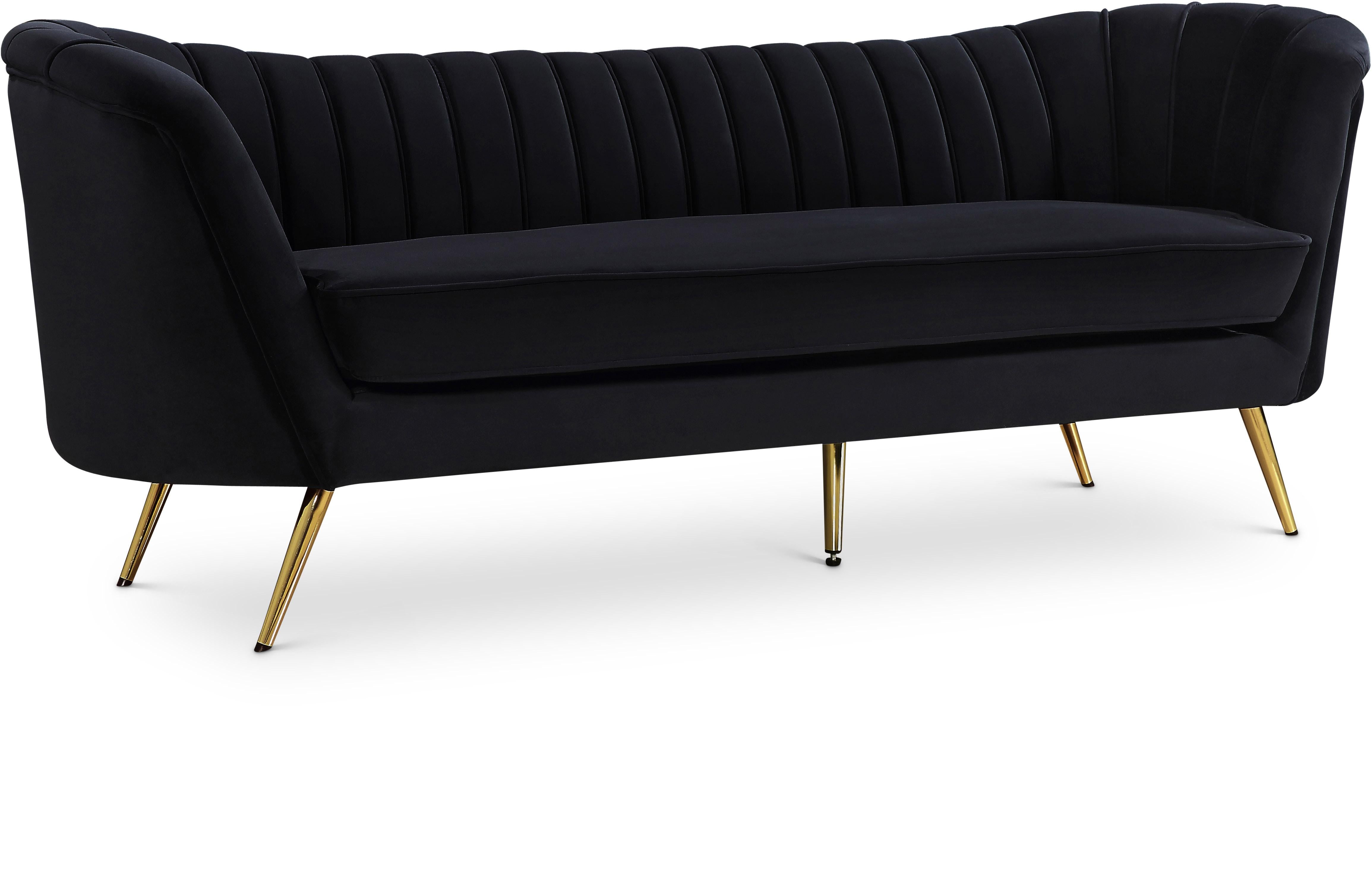 Margo Black Velvet Sofa - Luxe Home Furnishings (Jersey City, NJ)