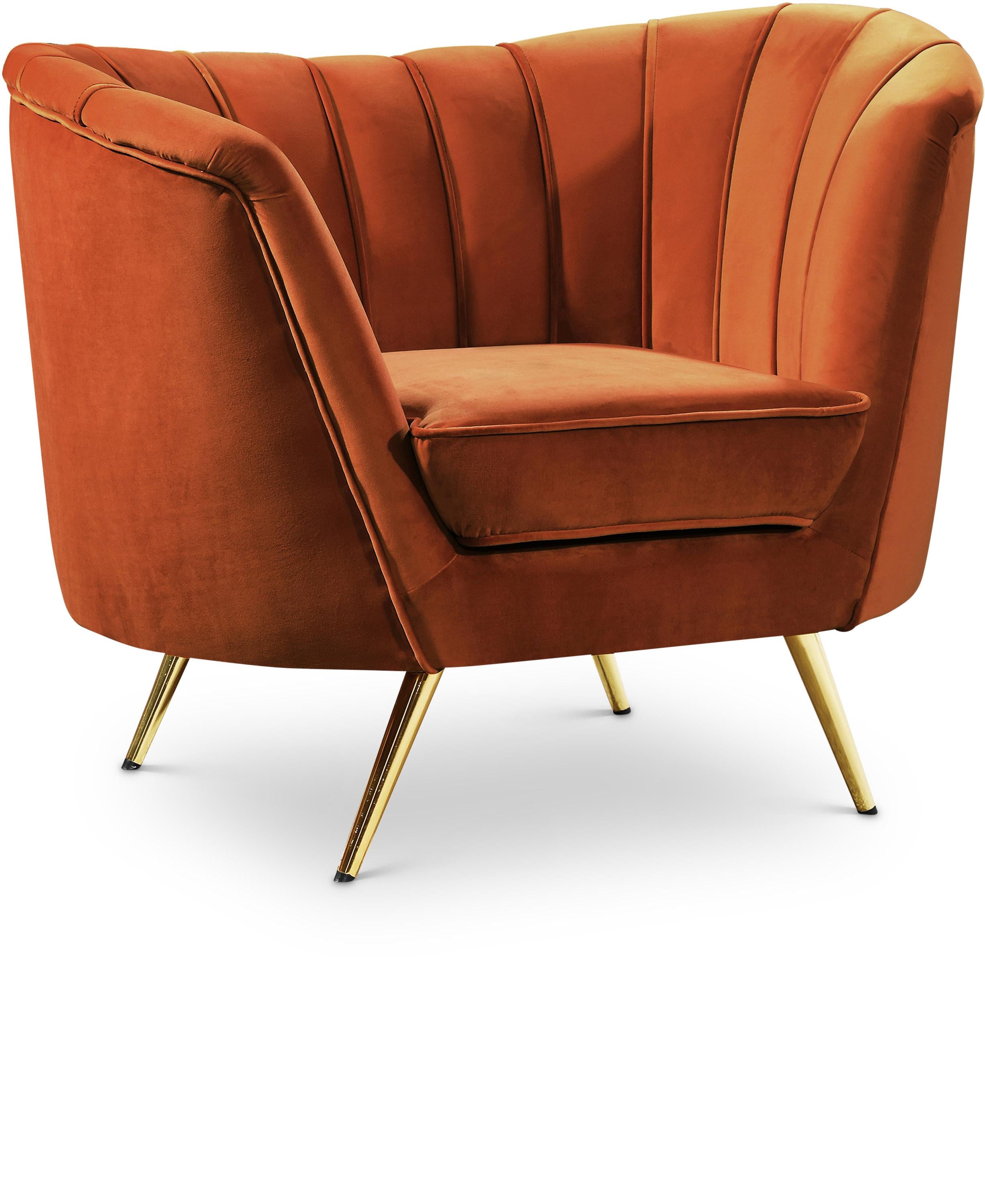 Margo Cognac Velvet Chair - Luxe Home Furnishings (Jersey City, NJ)