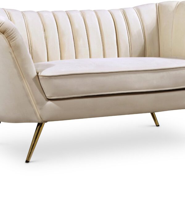 Margo Cream Velvet Loveseat - Luxe Home Furnishings (Jersey City, NJ)