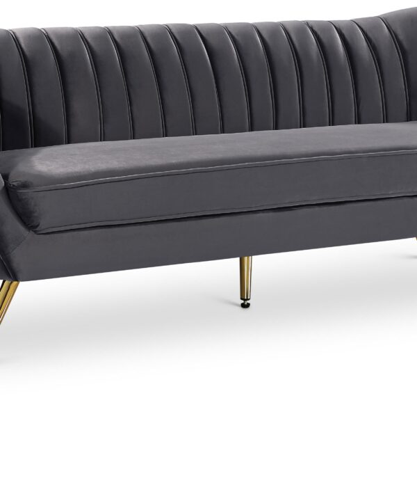 Margo Grey Velvet Sofa - Luxe Home Furnishings (Jersey City, NJ)