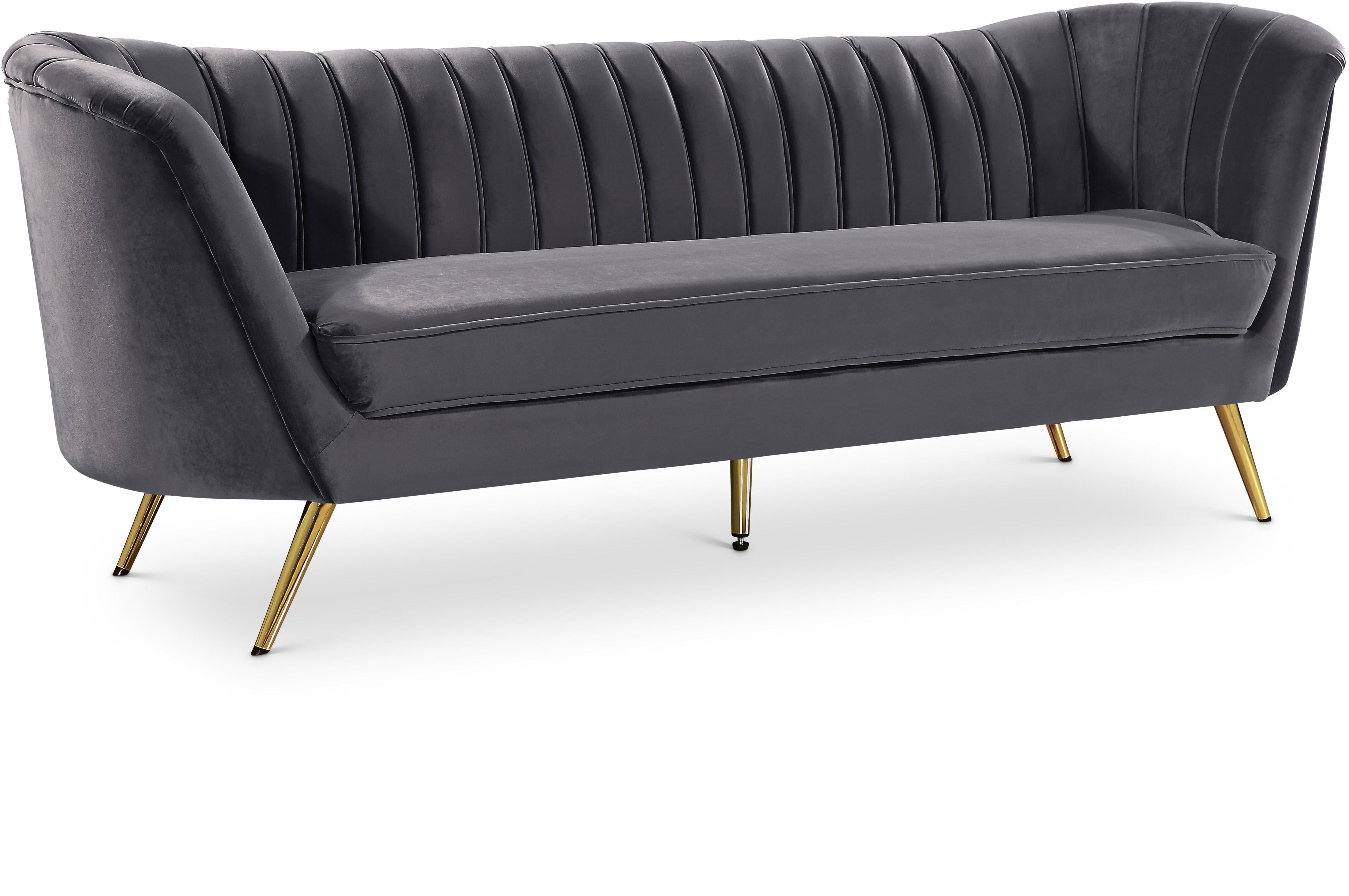 Margo Grey Velvet Sofa - Luxe Home Furnishings (Jersey City, NJ)