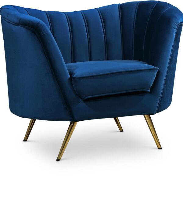 Margo Navy Velvet Chair - Luxe Home Furnishings (Jersey City, NJ)