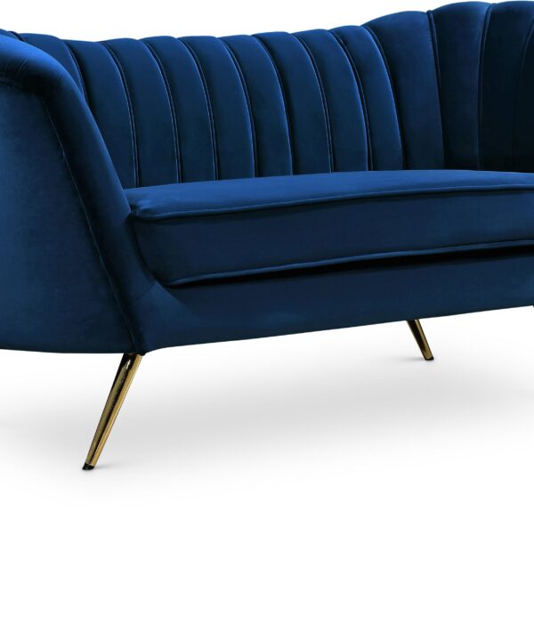 Margo Navy Velvet Loveseat - Luxe Home Furnishings (Jersey City, NJ)