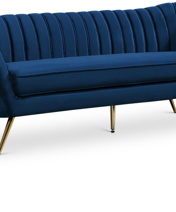 Margo Navy Velvet Sofa - Luxe Home Furnishings (Jersey City, NJ)