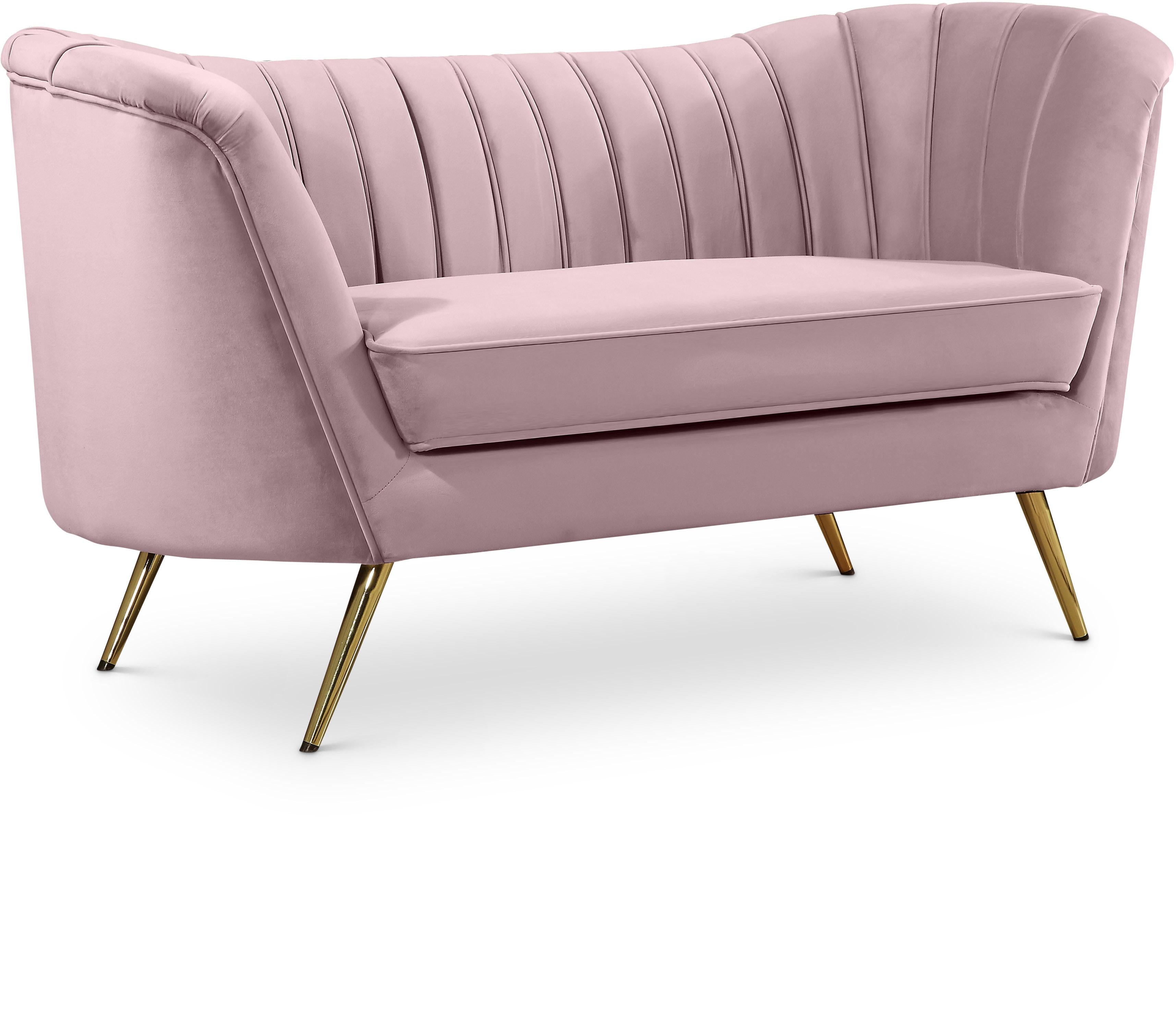 Margo Pink Velvet Loveseat - Luxe Home Furnishings (Jersey City, NJ)