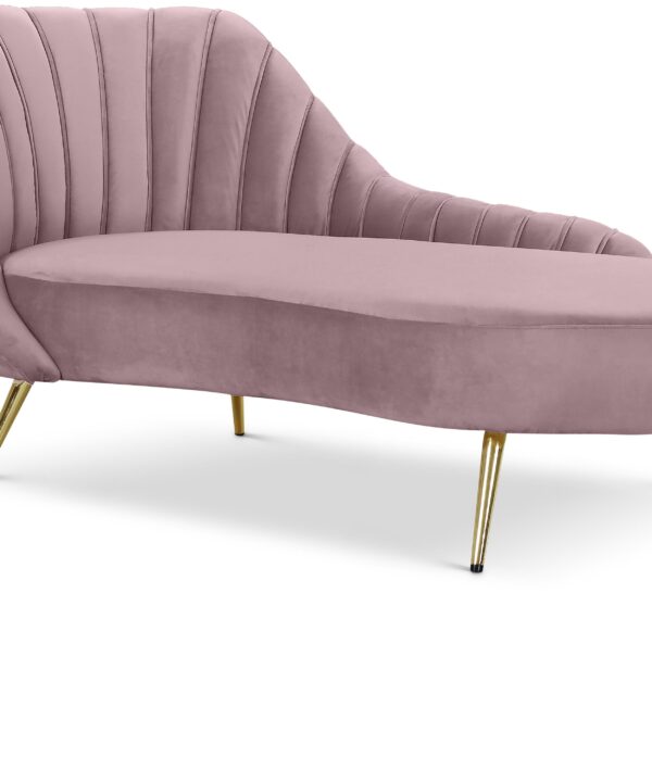 Margo Pink Velvet Chaise - Luxe Home Furnishings (Jersey City, NJ)