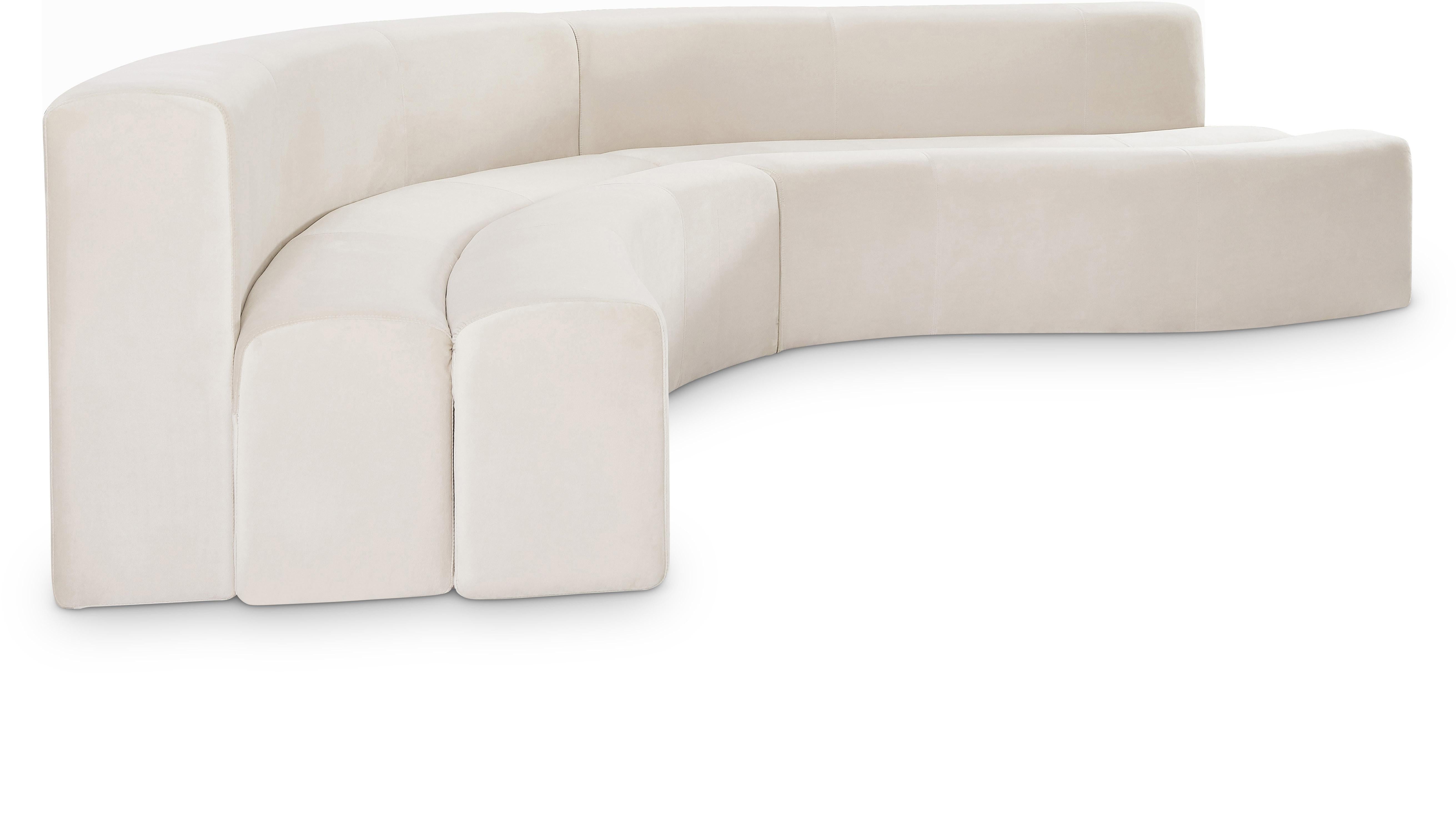 Curl Cream Velvet 2pc. Sectional - Luxe Home Furnishings (Jersey City, NJ)