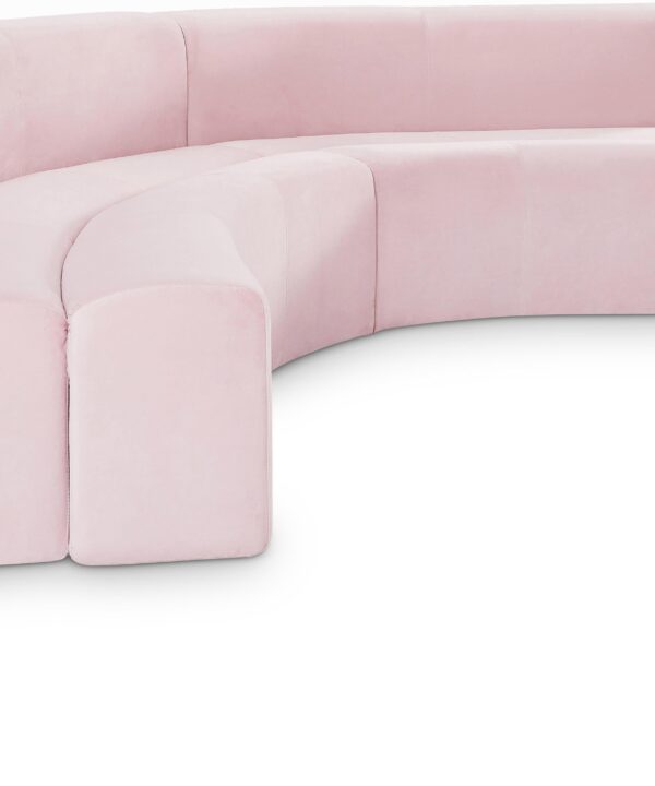 Curl Pink Velvet 2pc. Sectional - Luxe Home Furnishings (Jersey City, NJ)