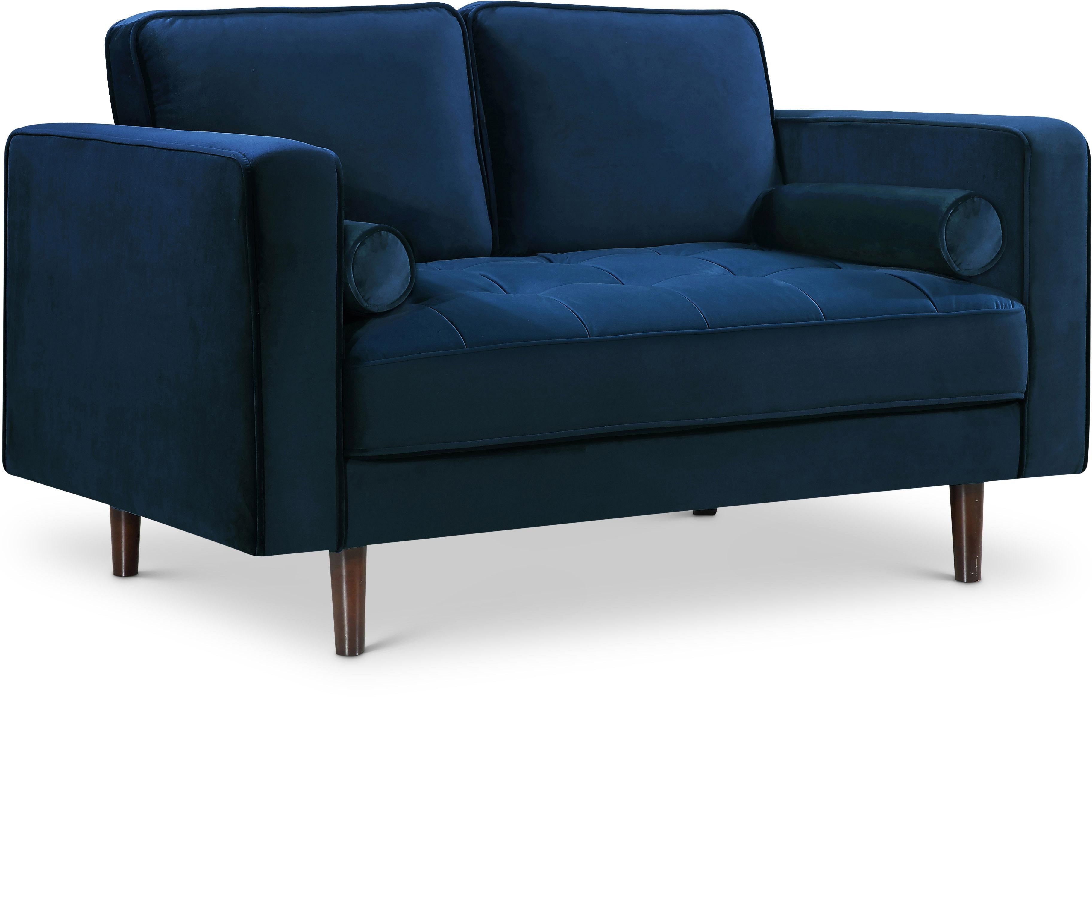 Emily Navy Velvet Loveseat - Luxe Home Furnishings (Jersey City, NJ)