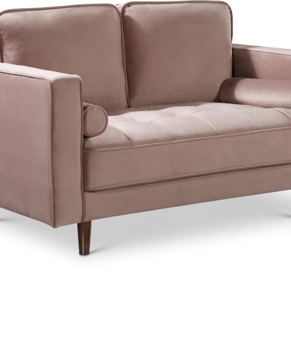 Emily Pink Velvet Loveseat - Luxe Home Furnishings (Jersey City, NJ)