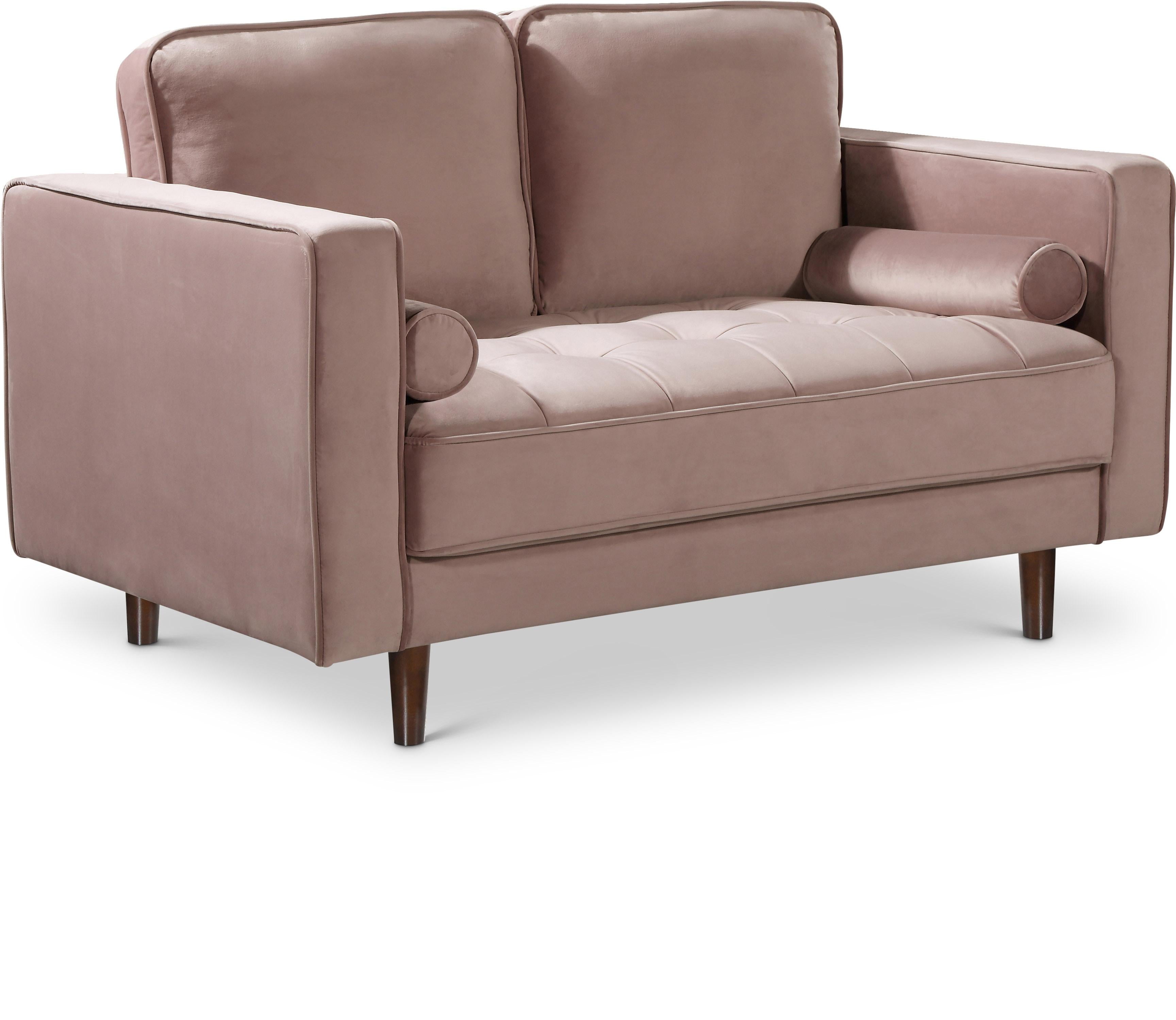 Emily Pink Velvet Loveseat - Luxe Home Furnishings (Jersey City, NJ)