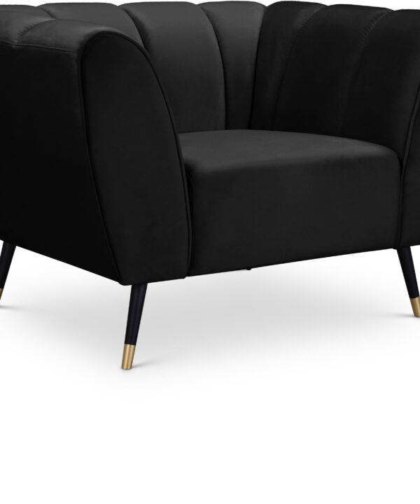 Beaumont Black Velvet Chair - Luxe Home Furnishings (Jersey City, NJ)