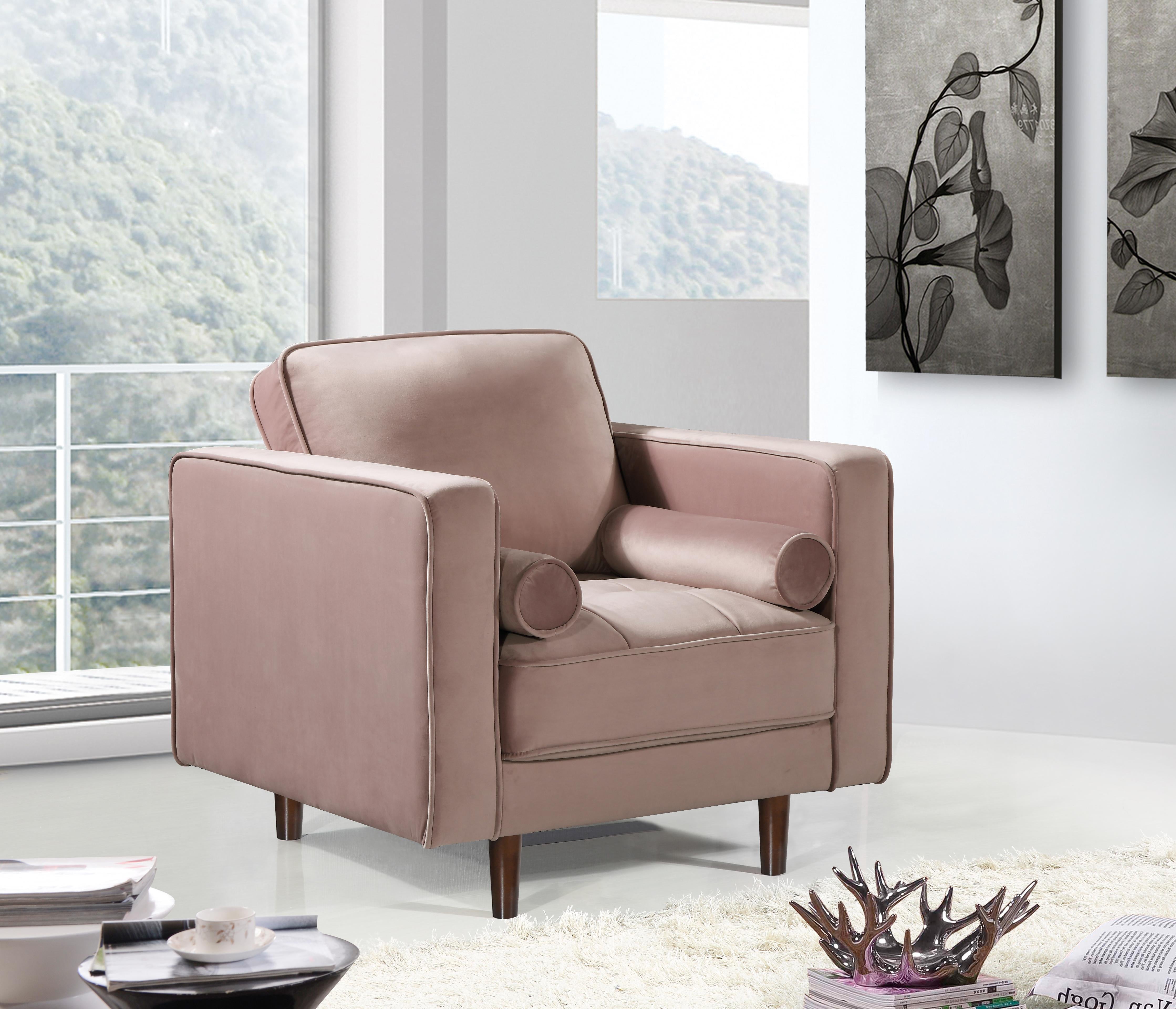 Emily Pink Velvet Chair - Luxe Home Furnishings (Jersey City, NJ)