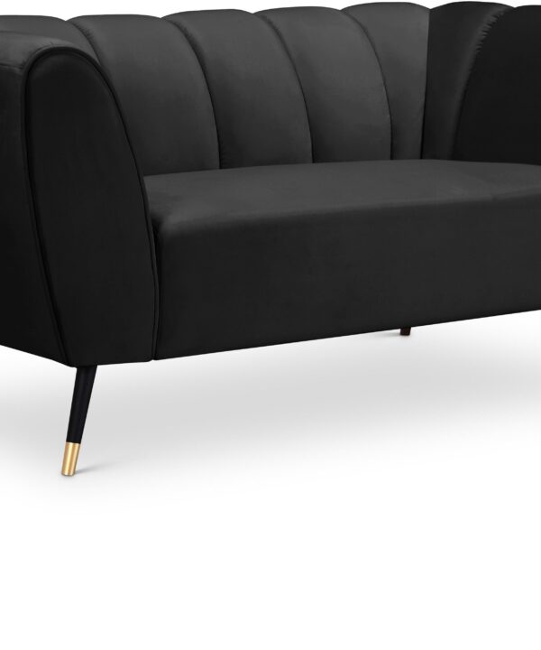 Beaumont Black Velvet Loveseat - Luxe Home Furnishings (Jersey City, NJ)