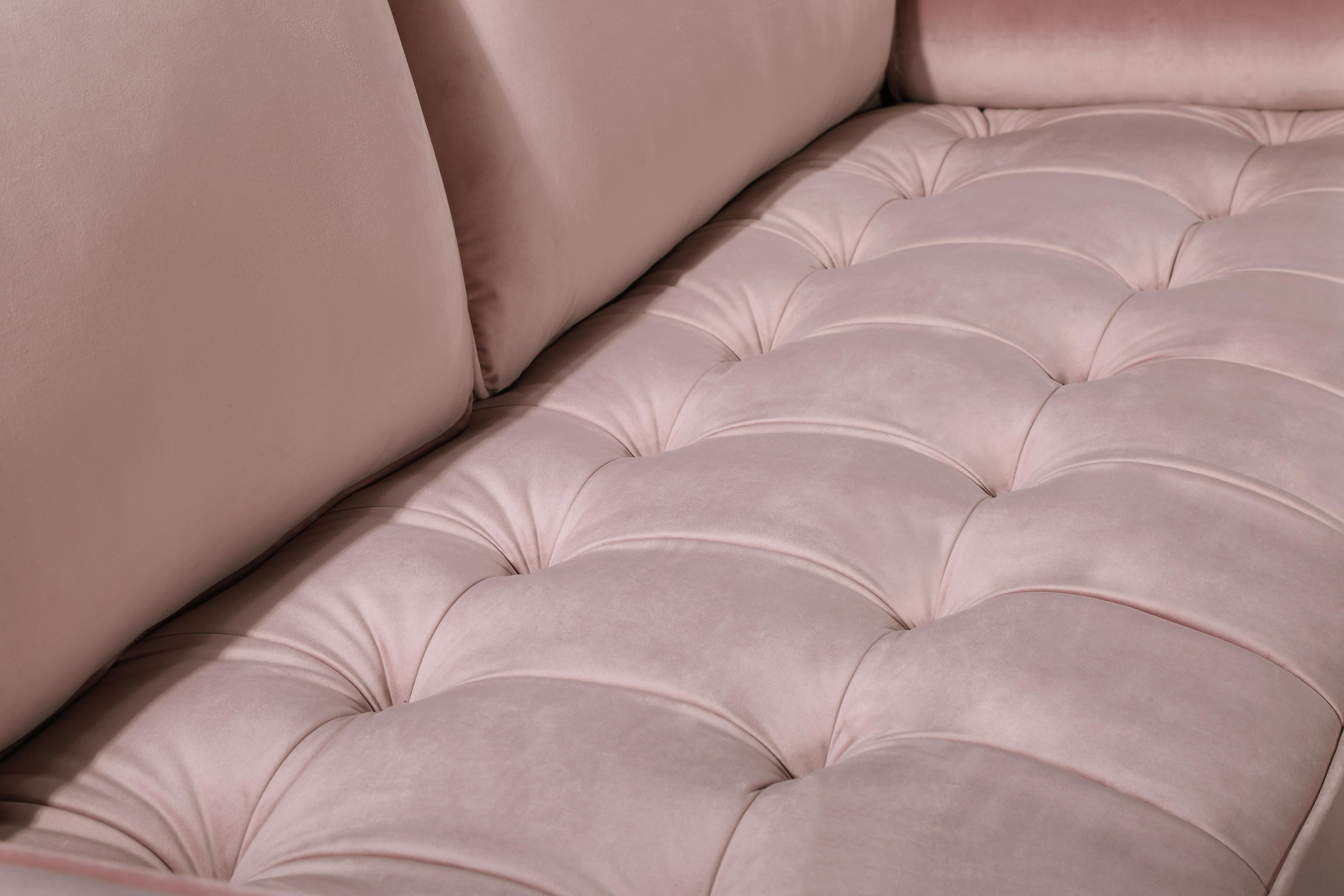 Emily Pink Velvet Chair - Luxe Home Furnishings (Jersey City, NJ)