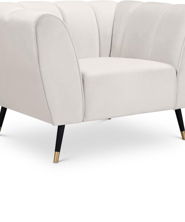 Beaumont Cream Velvet Chair - Luxe Home Furnishings (Jersey City, NJ)