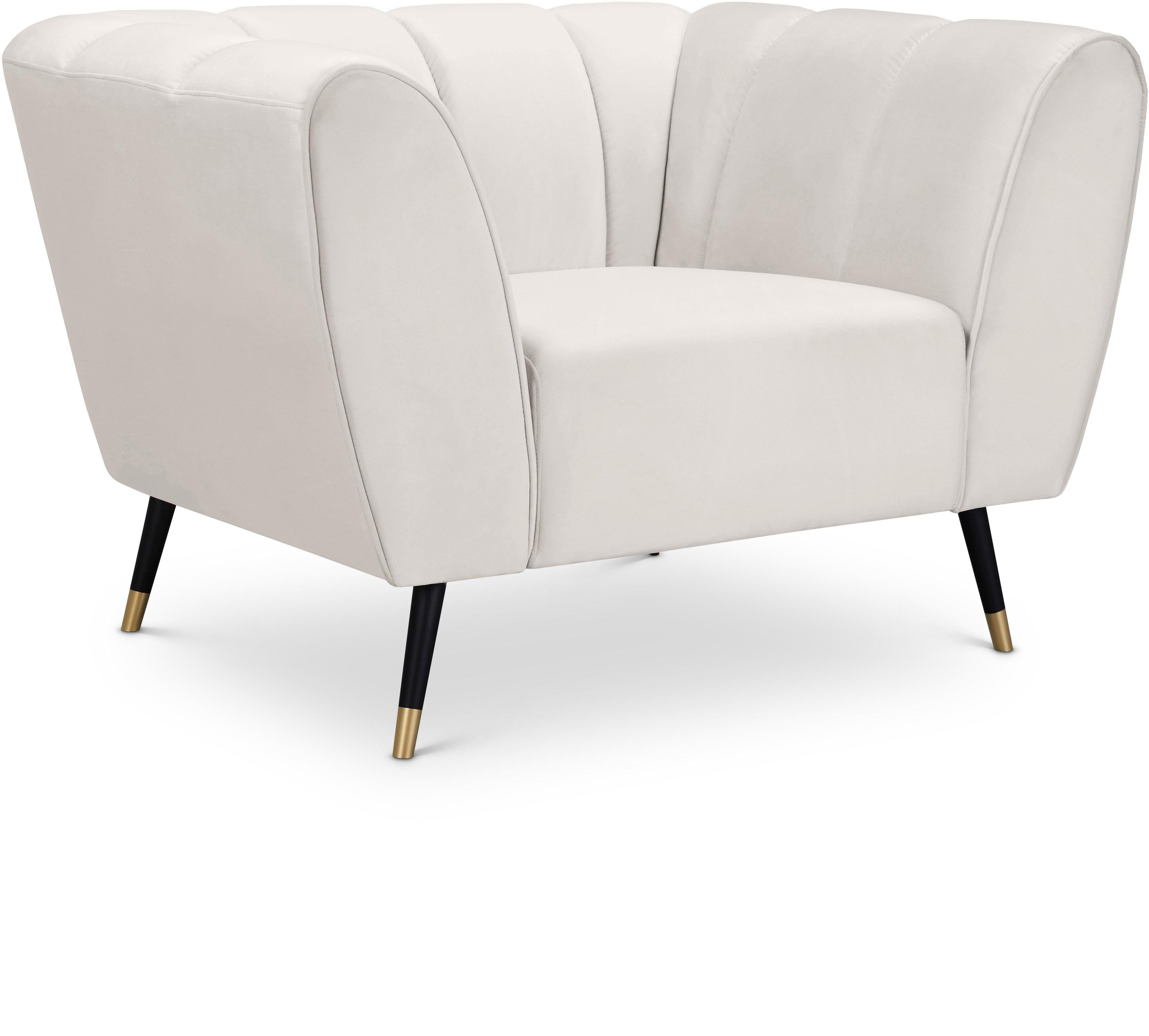 Beaumont Cream Velvet Chair - Luxe Home Furnishings (Jersey City, NJ)