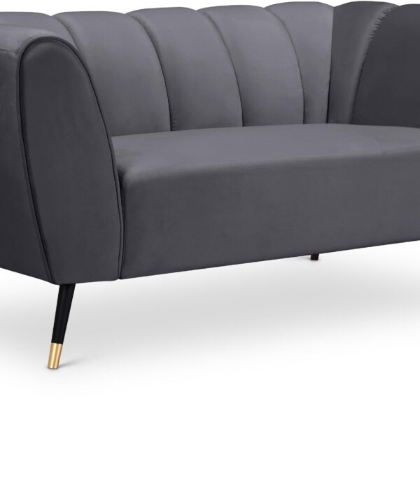 Beaumont Grey Velvet Loveseat - Luxe Home Furnishings (Jersey City, NJ)
