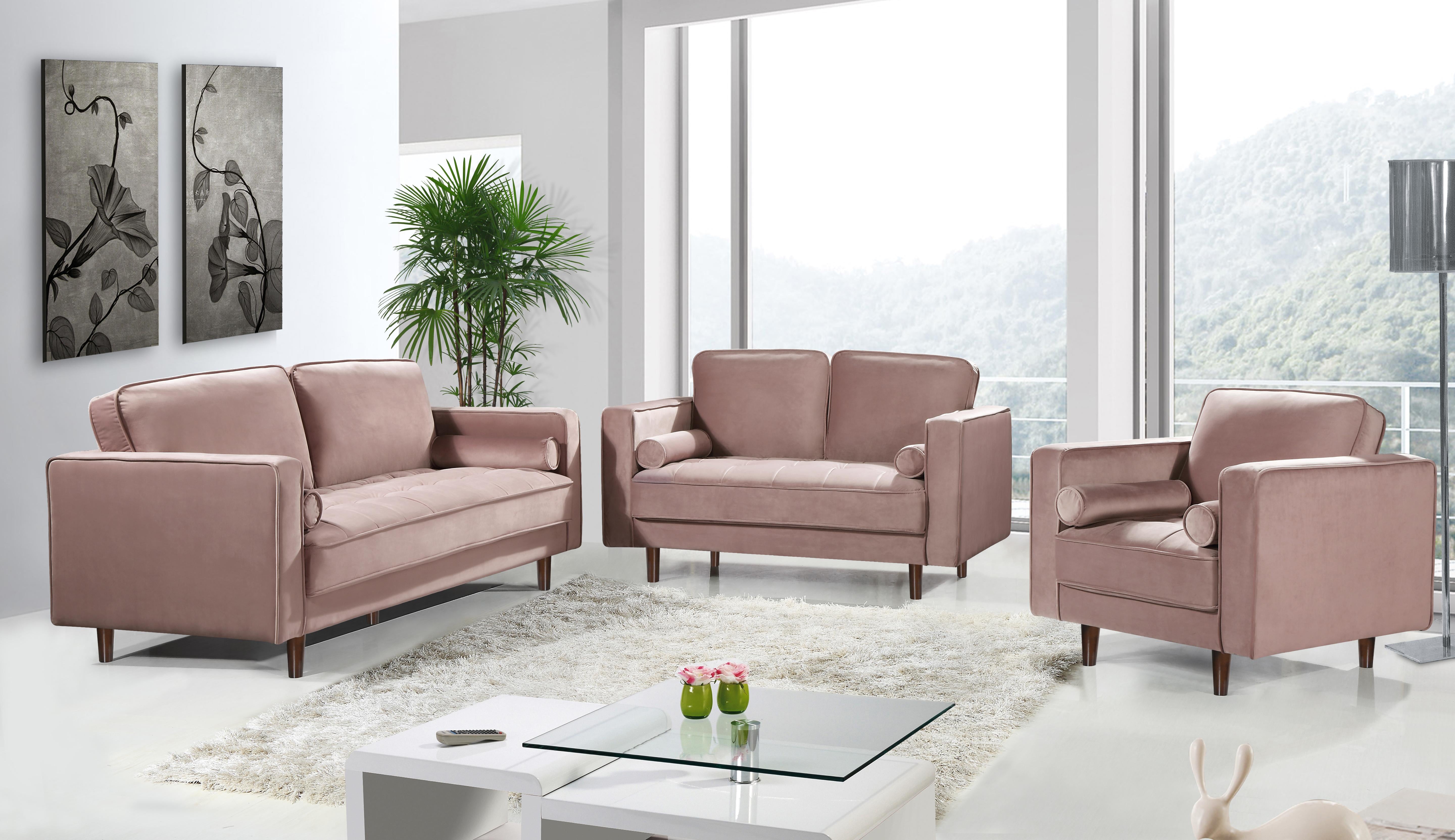 Emily Pink Velvet Chair - Luxe Home Furnishings (Jersey City, NJ)