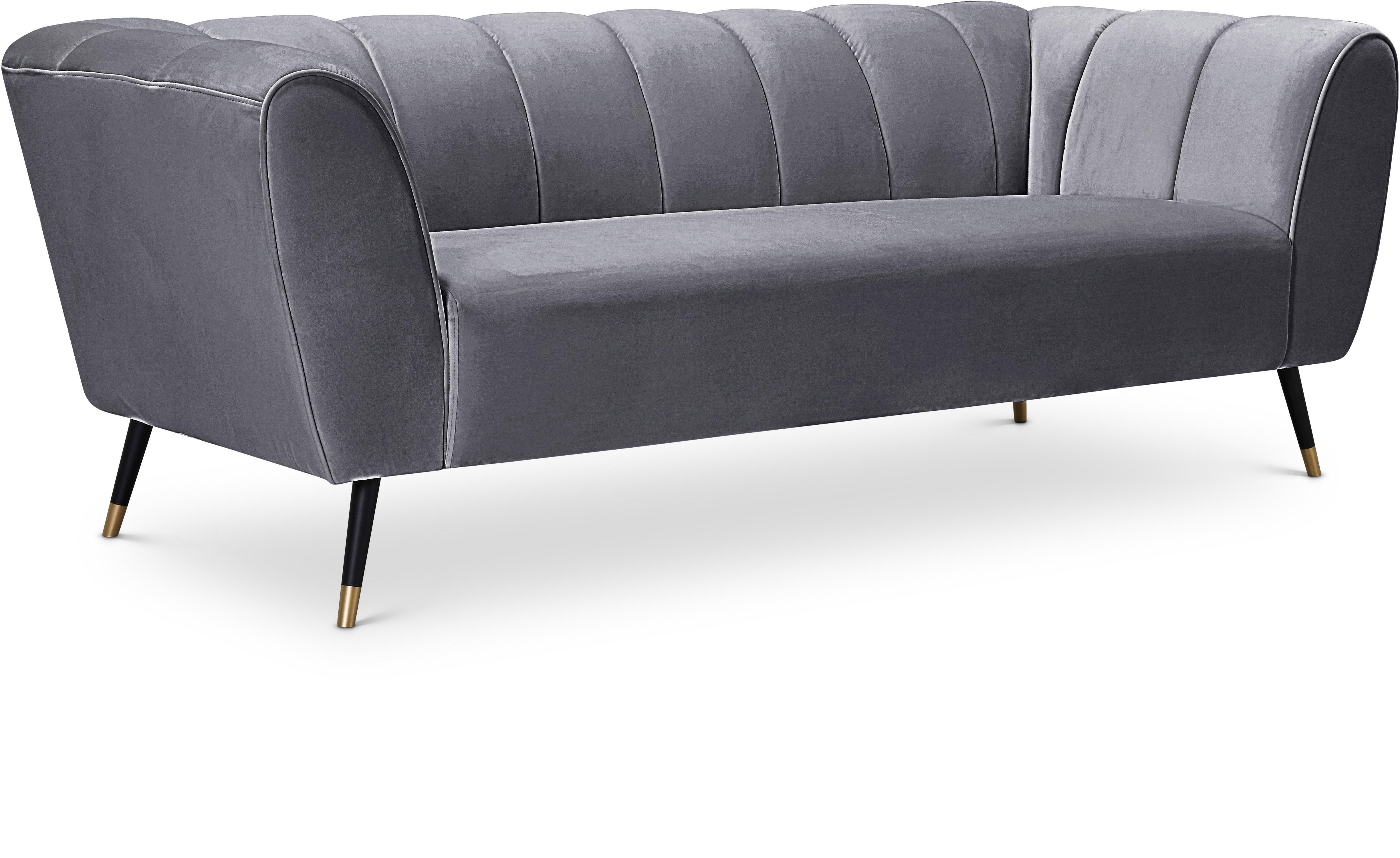 Beaumont Grey Velvet Sofa - Luxe Home Furnishings (Jersey City, NJ)