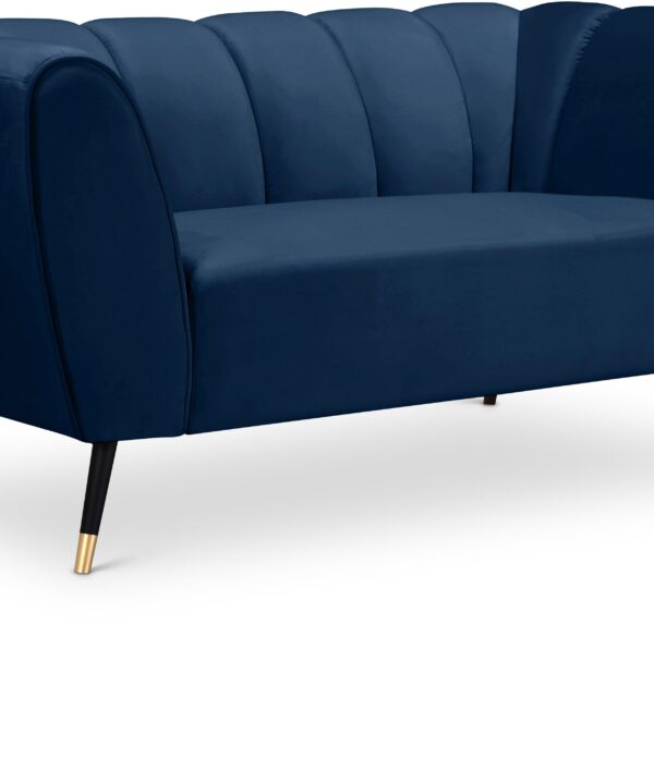 Beaumont Navy Velvet Loveseat - Luxe Home Furnishings (Jersey City, NJ)