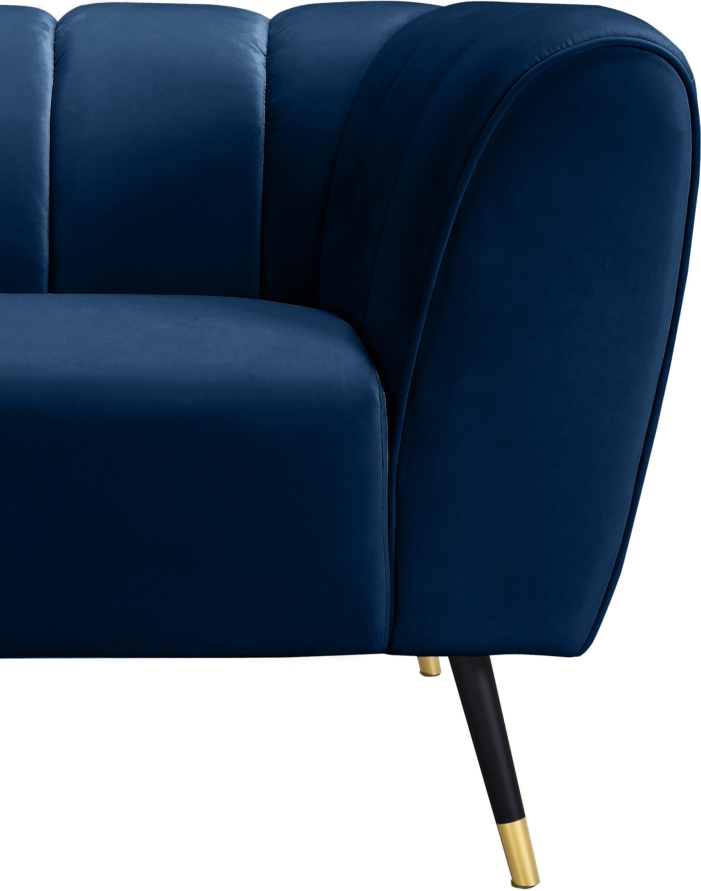 Beaumont Navy Velvet Chair - Luxe Home Furnishings (Jersey City, NJ)