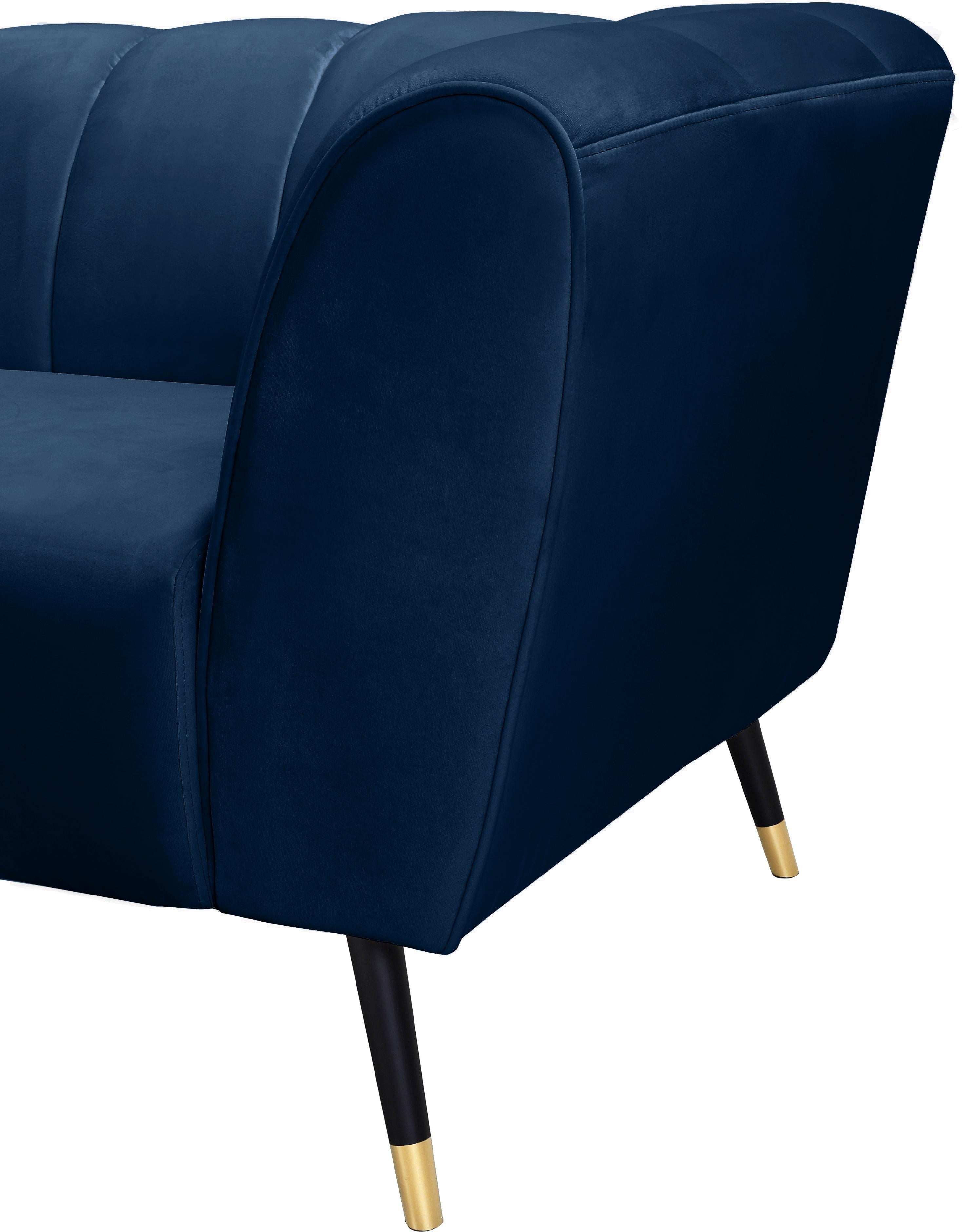 Beaumont Navy Velvet Chair - Luxe Home Furnishings (Jersey City, NJ)