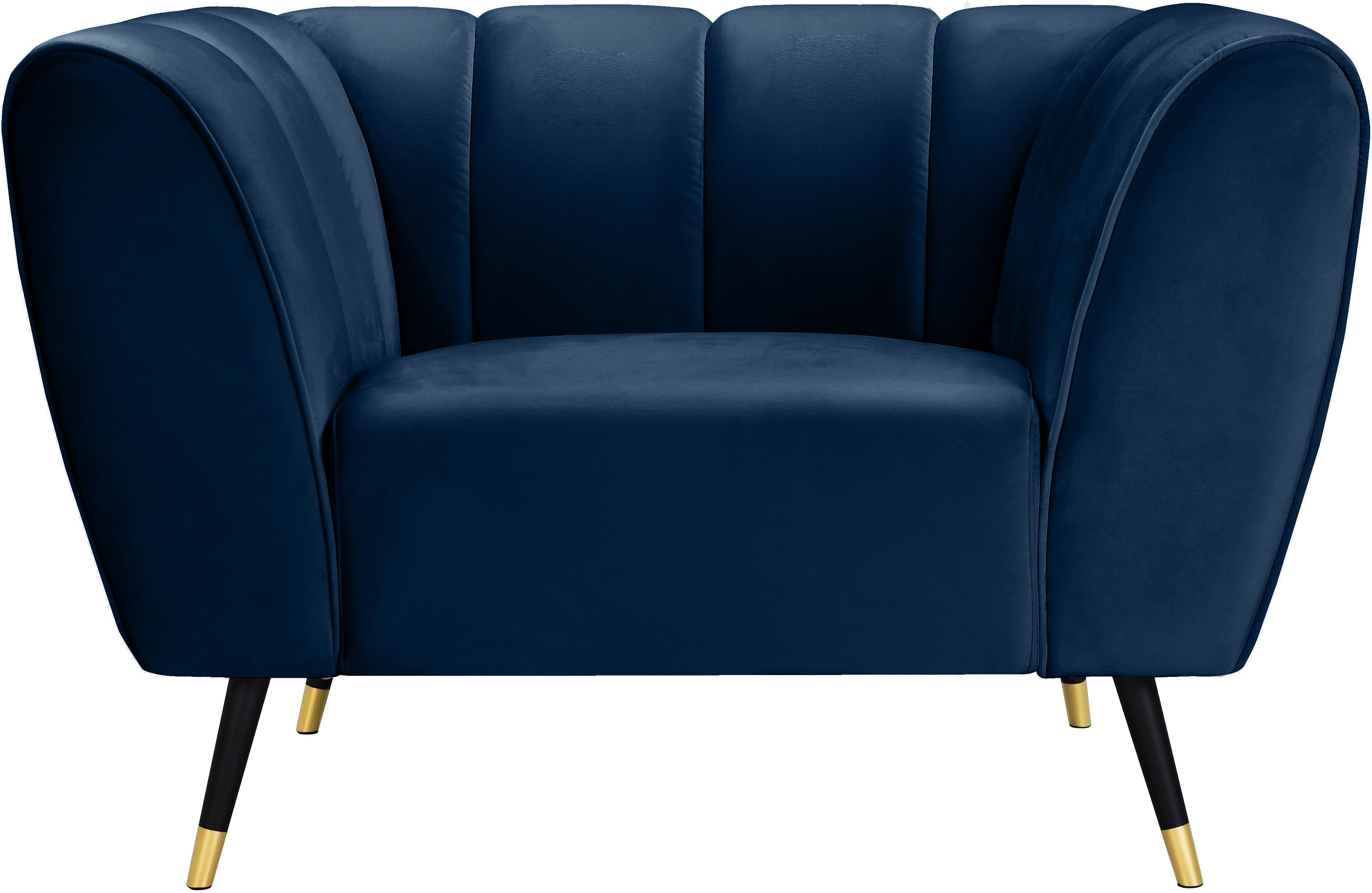 Beaumont Navy Velvet Chair - Luxe Home Furnishings (Jersey City, NJ)