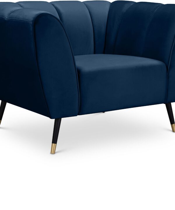Beaumont Navy Velvet Chair - Luxe Home Furnishings (Jersey City, NJ)