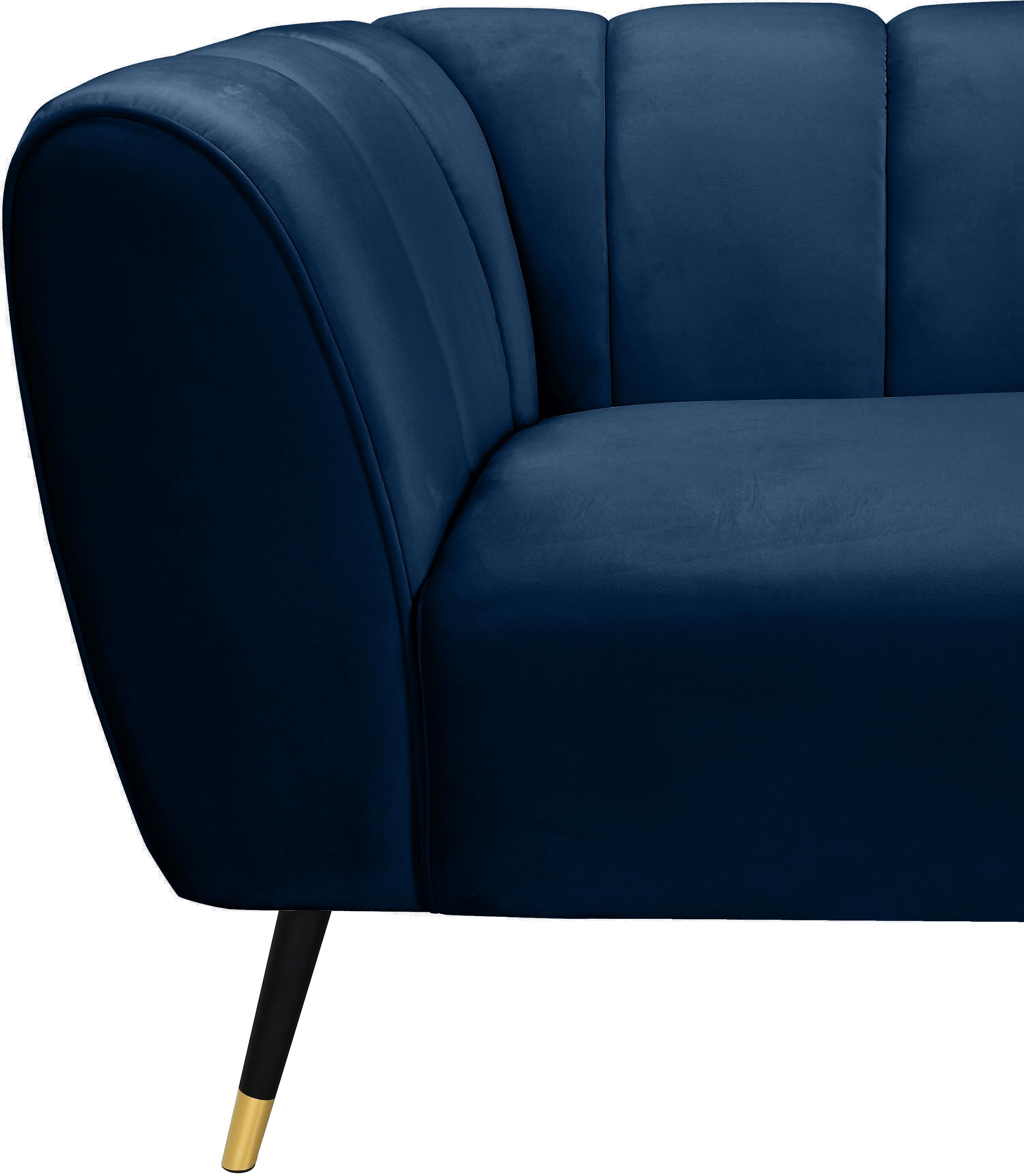 Beaumont Navy Velvet Chair - Luxe Home Furnishings (Jersey City, NJ)