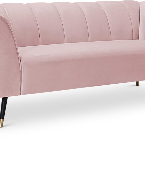Beaumont Pink Velvet Sofa