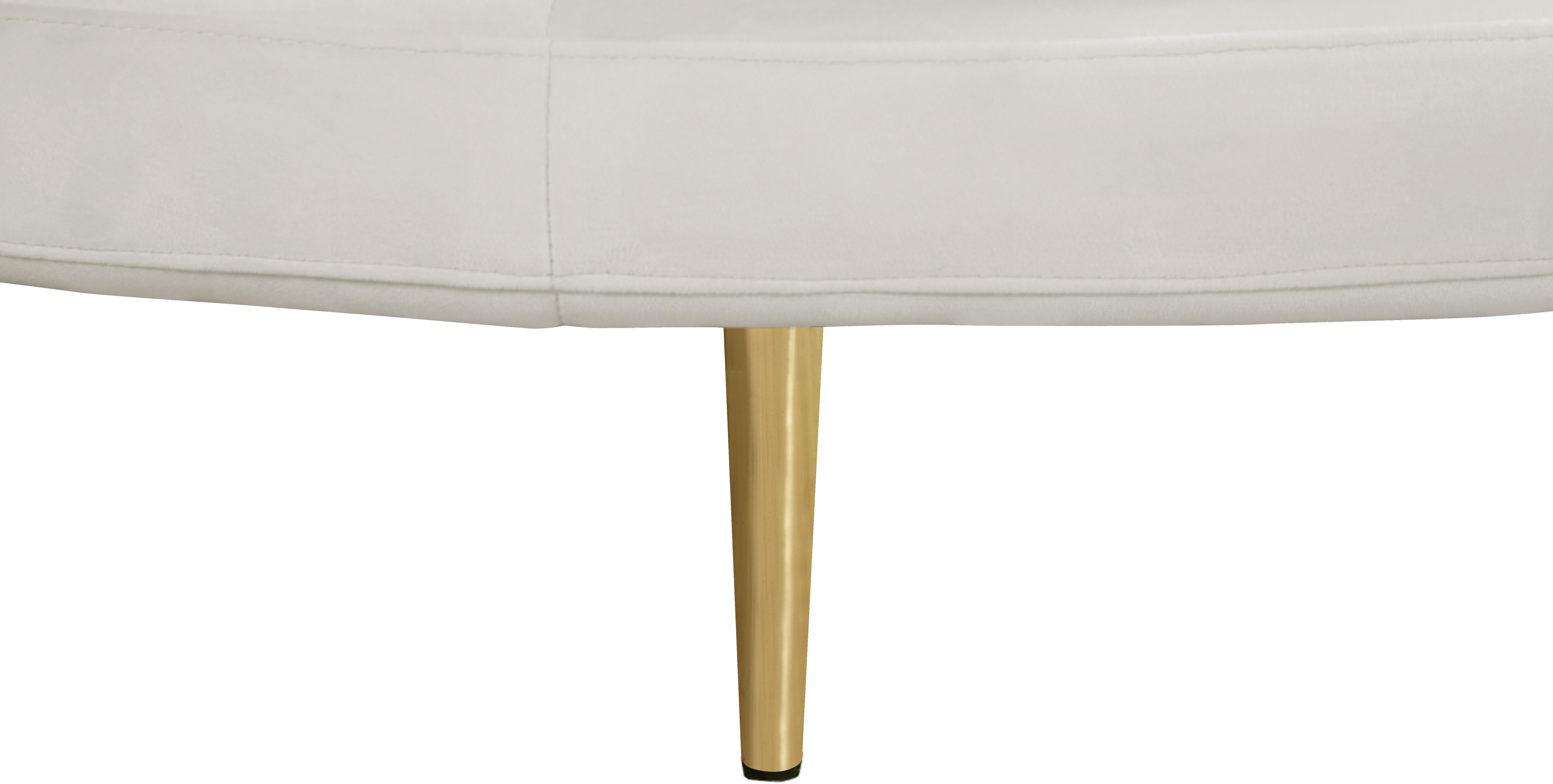 Circlet Cream Velvet Round Sofa Settee - Luxe Home Furnishings (Jersey City, NJ)