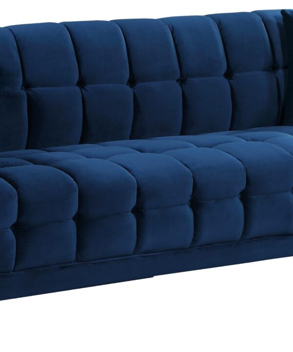 Mariel Navy Velvet Sofa - Luxe Home Furnishings (Jersey City, NJ)