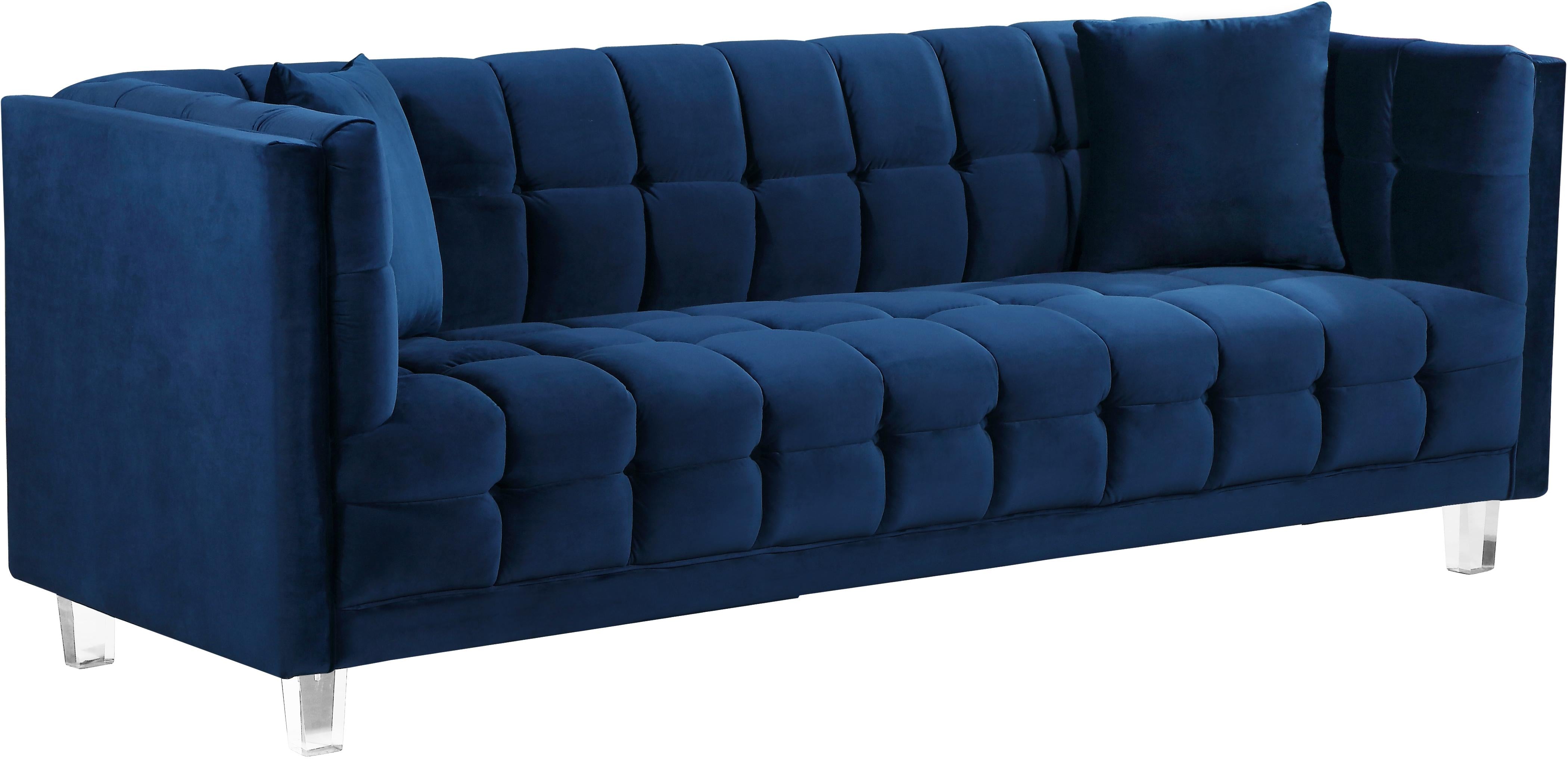 Mariel Navy Velvet Sofa - Luxe Home Furnishings (Jersey City, NJ)