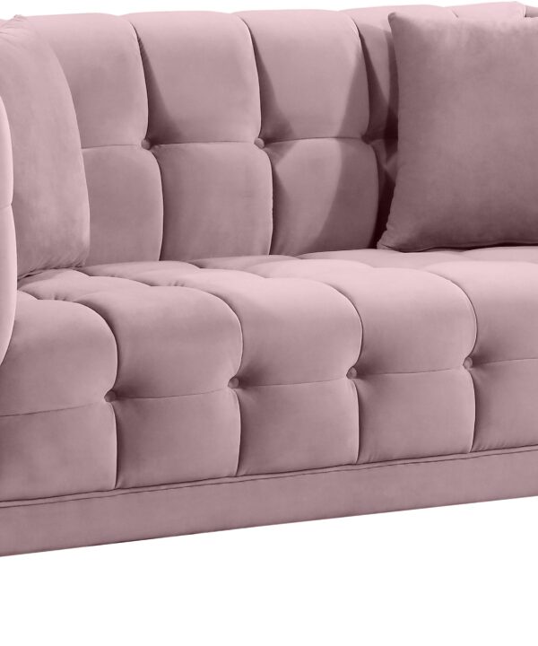 Mariel Pink Velvet Loveseat - Luxe Home Furnishings (Jersey City, NJ)