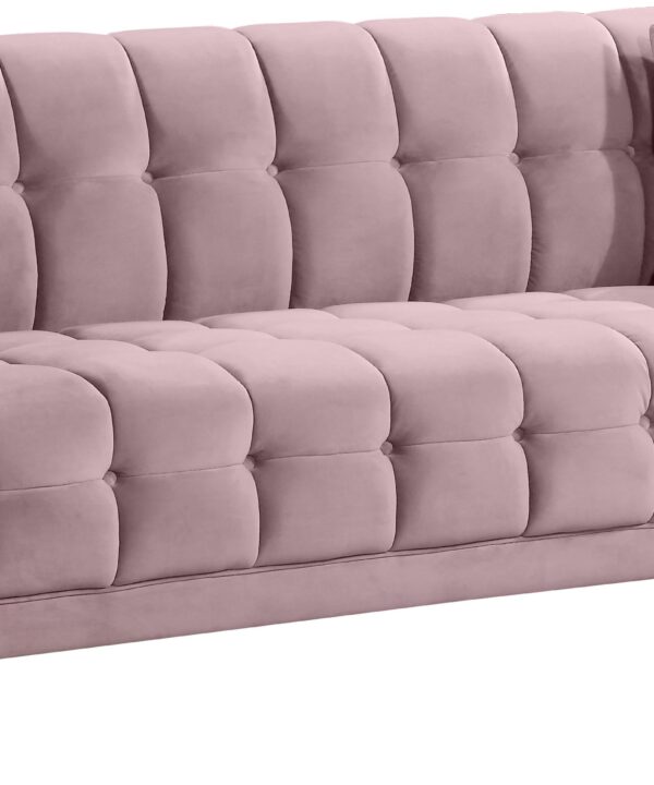 Mariel Pink Velvet Sofa - Luxe Home Furnishings (Jersey City, NJ)