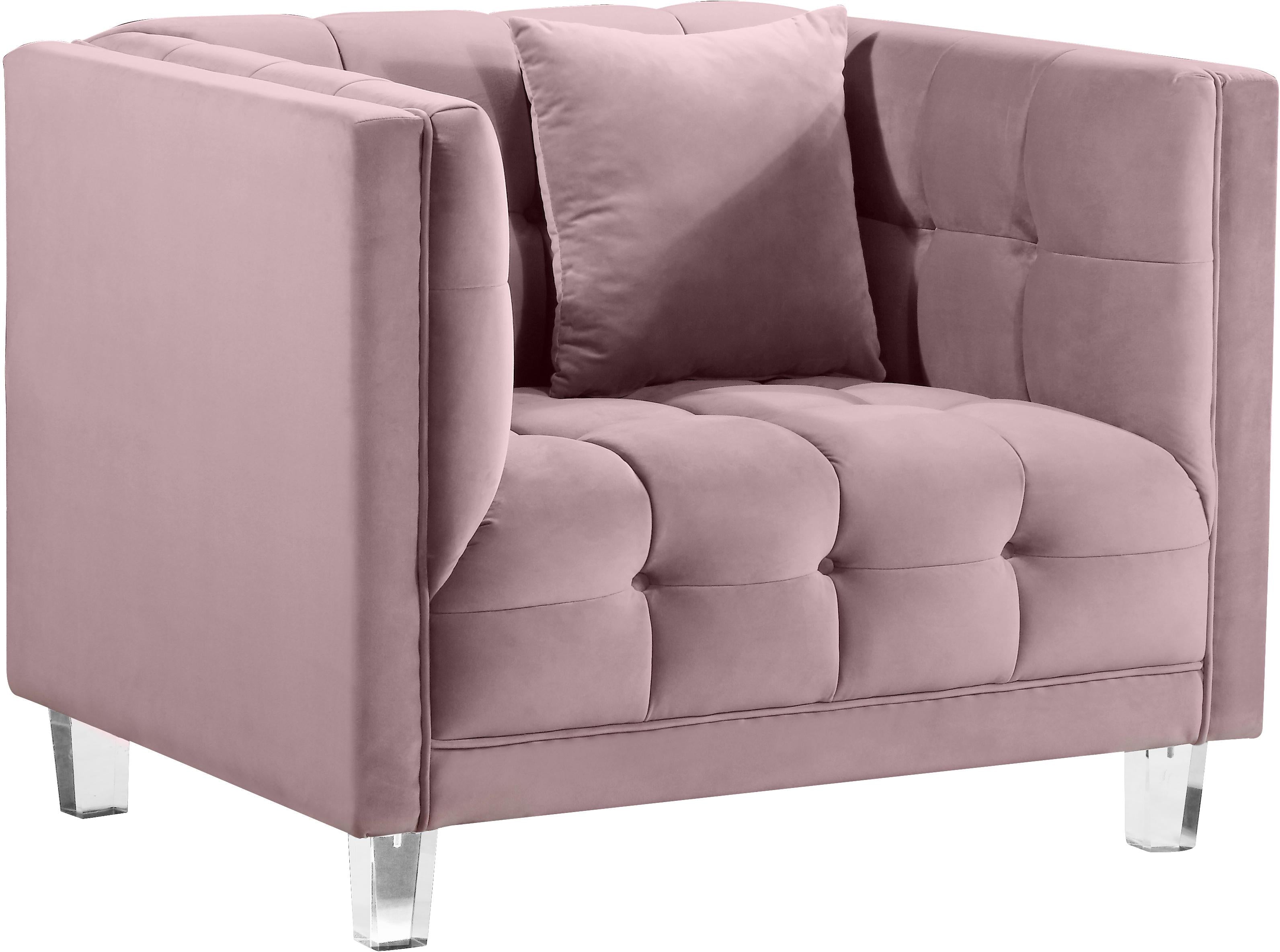 Mariel Pink Velvet Chair - Luxe Home Furnishings (Jersey City, NJ)
