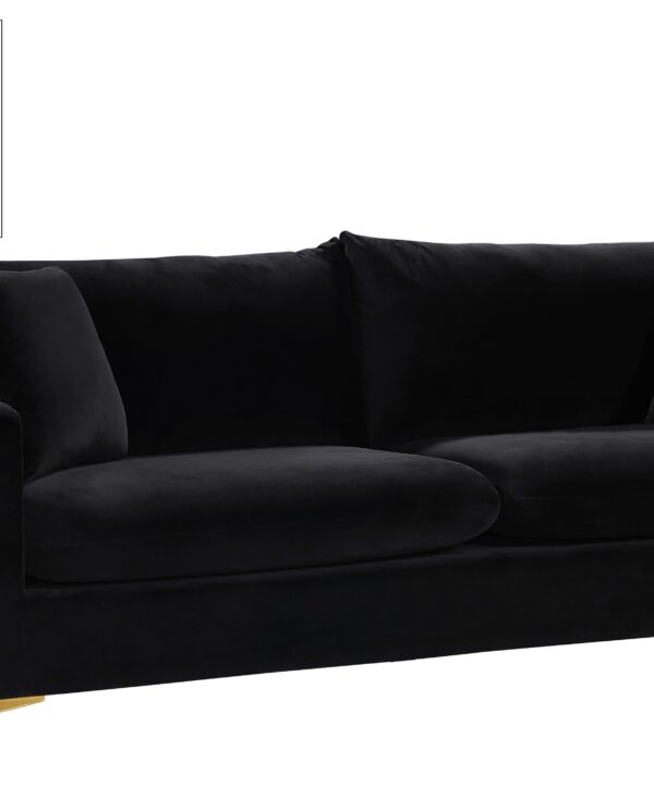 Naomi Black Velvet Sofa - Luxe Home Furnishings (Jersey City, NJ)