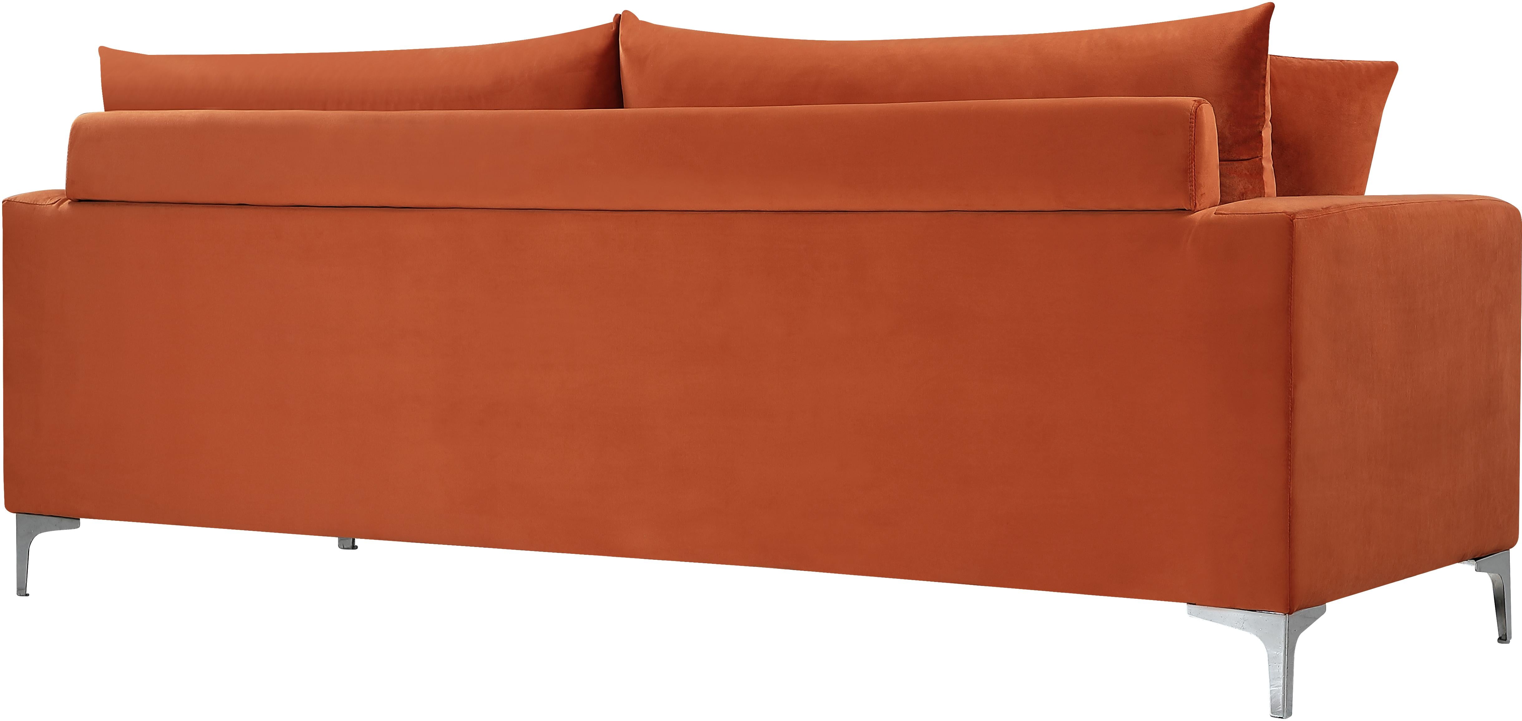 Naomi Cognac Velvet Sofa - Luxe Home Furnishings (Jersey City, NJ)