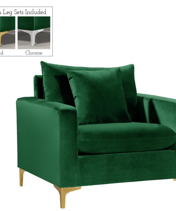 Naomi Green Velvet Chair - Luxe Home Furnishings (Jersey City, NJ)